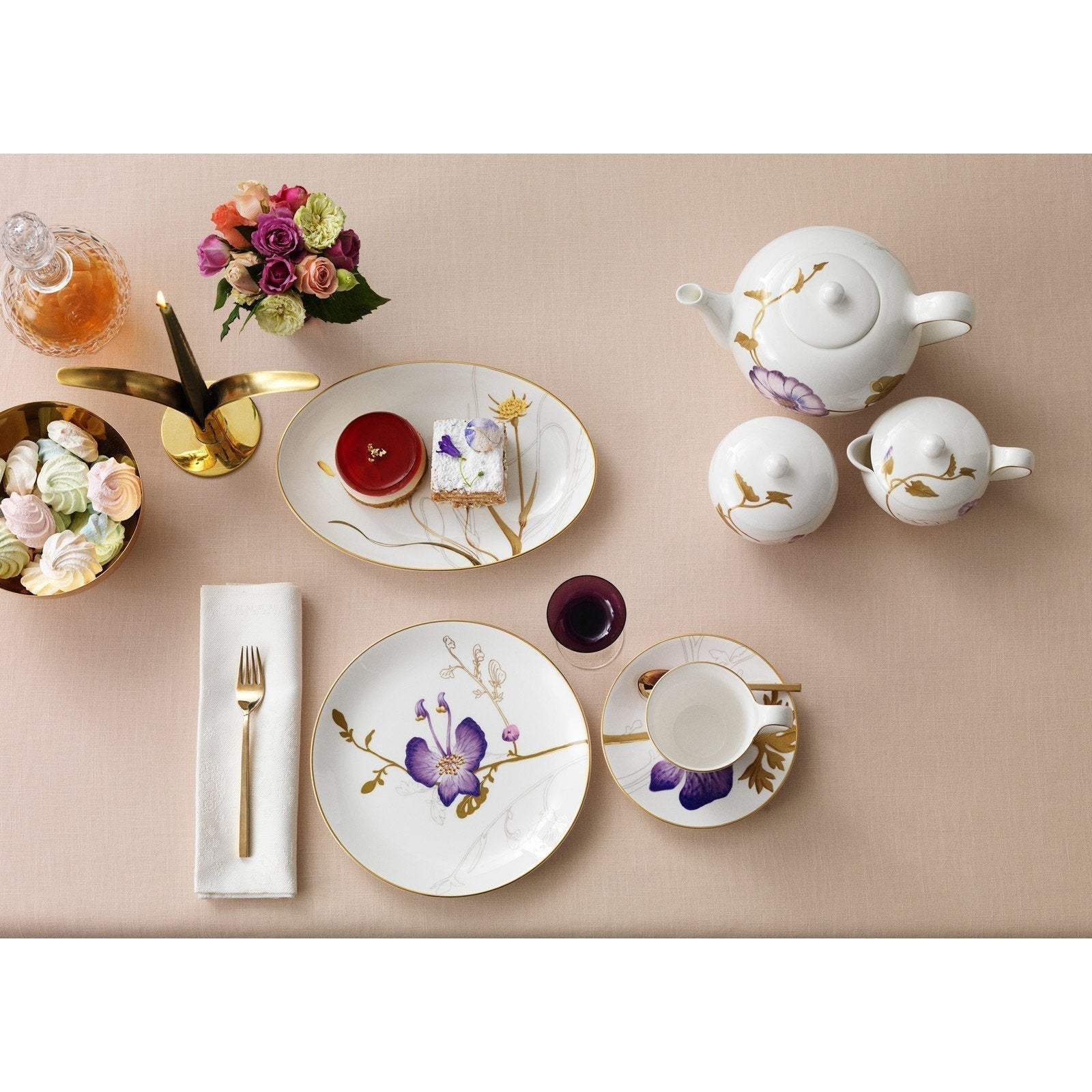 [product_category]-Royal Copenhagen Flora Plate Pansy, 22 Cm-Royal Copenhagen-5705140710158-1017557-ROY-3