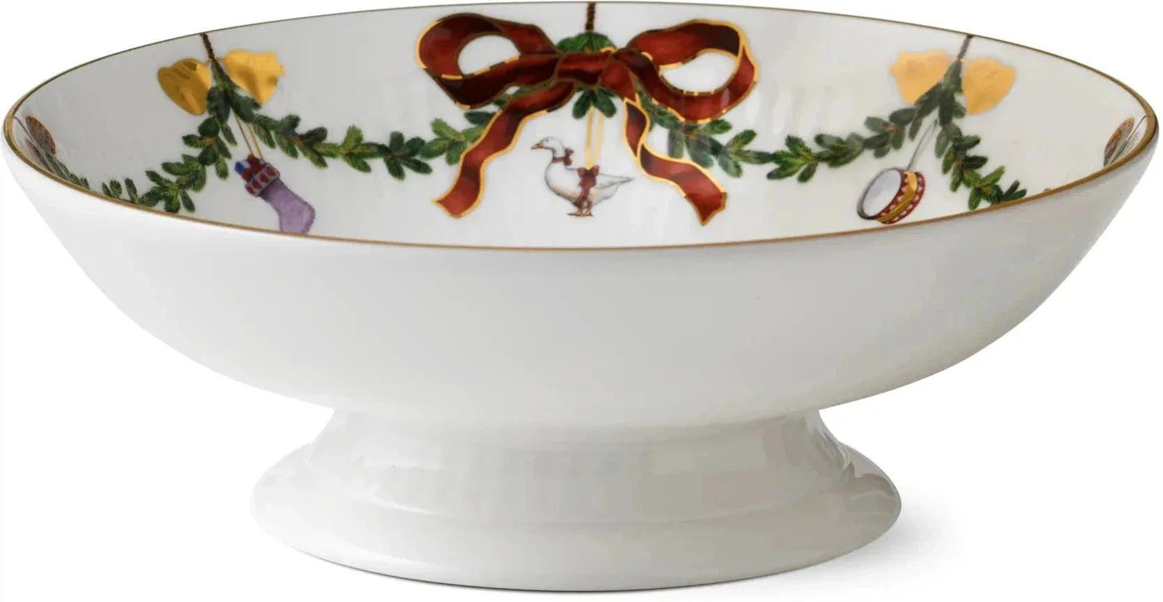 [product_category]-Royal Copenhagen Star Fluted Christmas Bowl On Foot-Royal Copenhagen-5705140725015-1016967-ROY-1