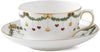Royal Copenhagen Star Fluted Vánoční hrnek s podšálkem, 32 cl 