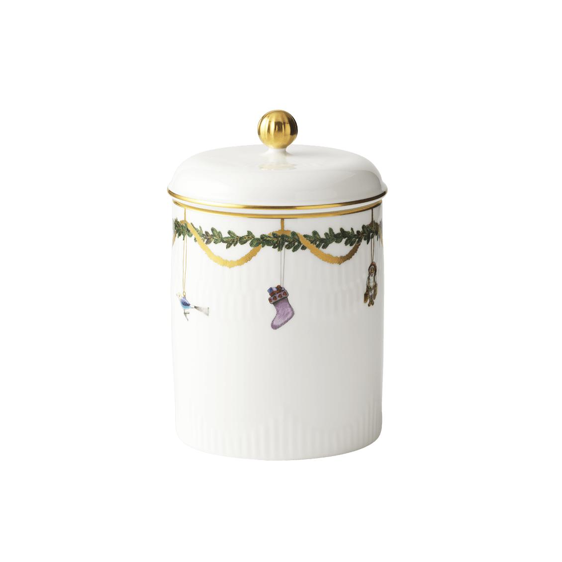 [product_category]-Royal Copenhagen Star Fluted Christmas Storage Box With Lid, 16cm-Royal Copenhagen-5705140727729-1024779-ROY-2