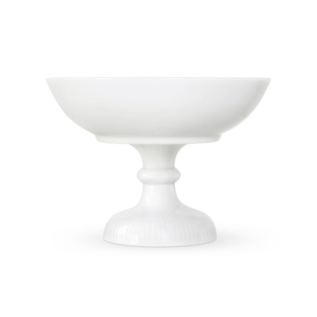 [product_category]-Royal Copenhagen White Fluted Bowl On High Foot 80 Cl, 15 Cm-Royal Copenhagen-5705140738046-1061048-ROY-1