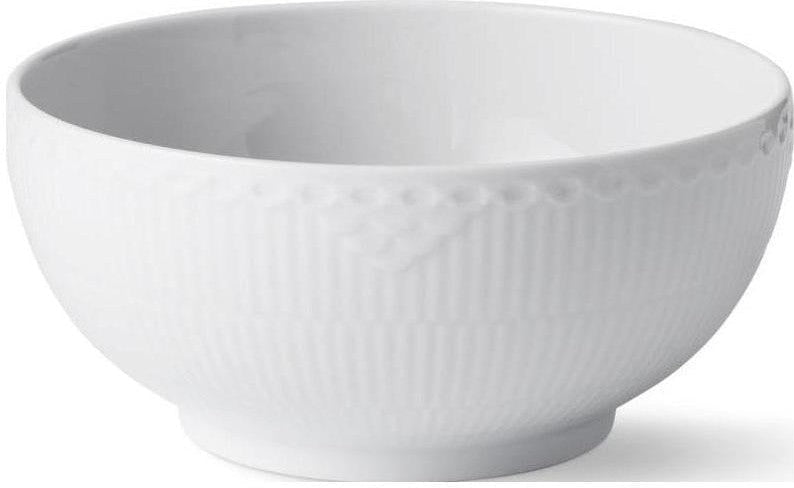 [product_category]-Royal Copenhagen White Fluted Half Lace Bowl, 18cm-Royal Copenhagen-5705140733539-1028385-ROY-1