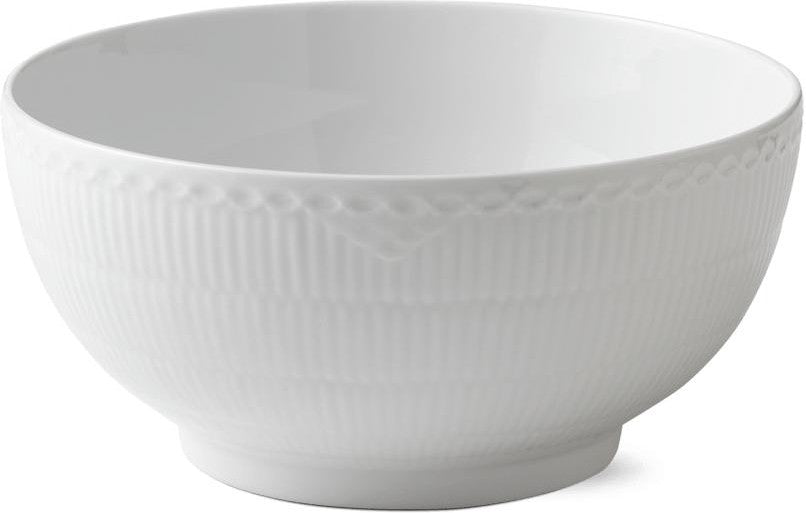 [product_category]-Royal Copenhagen White Fluted Half Lace Bowl, 310cl-Royal Copenhagen-5705140175681-1017290-ROY-1
