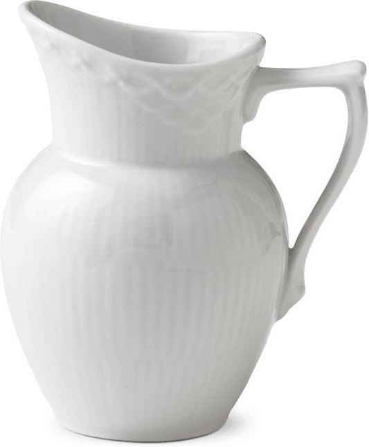 [product_category]-Royal Copenhagen White Fluted Half Lace Cream Jug, 17cl-Royal Copenhagen-5705140175483-1017286-ROY-1
