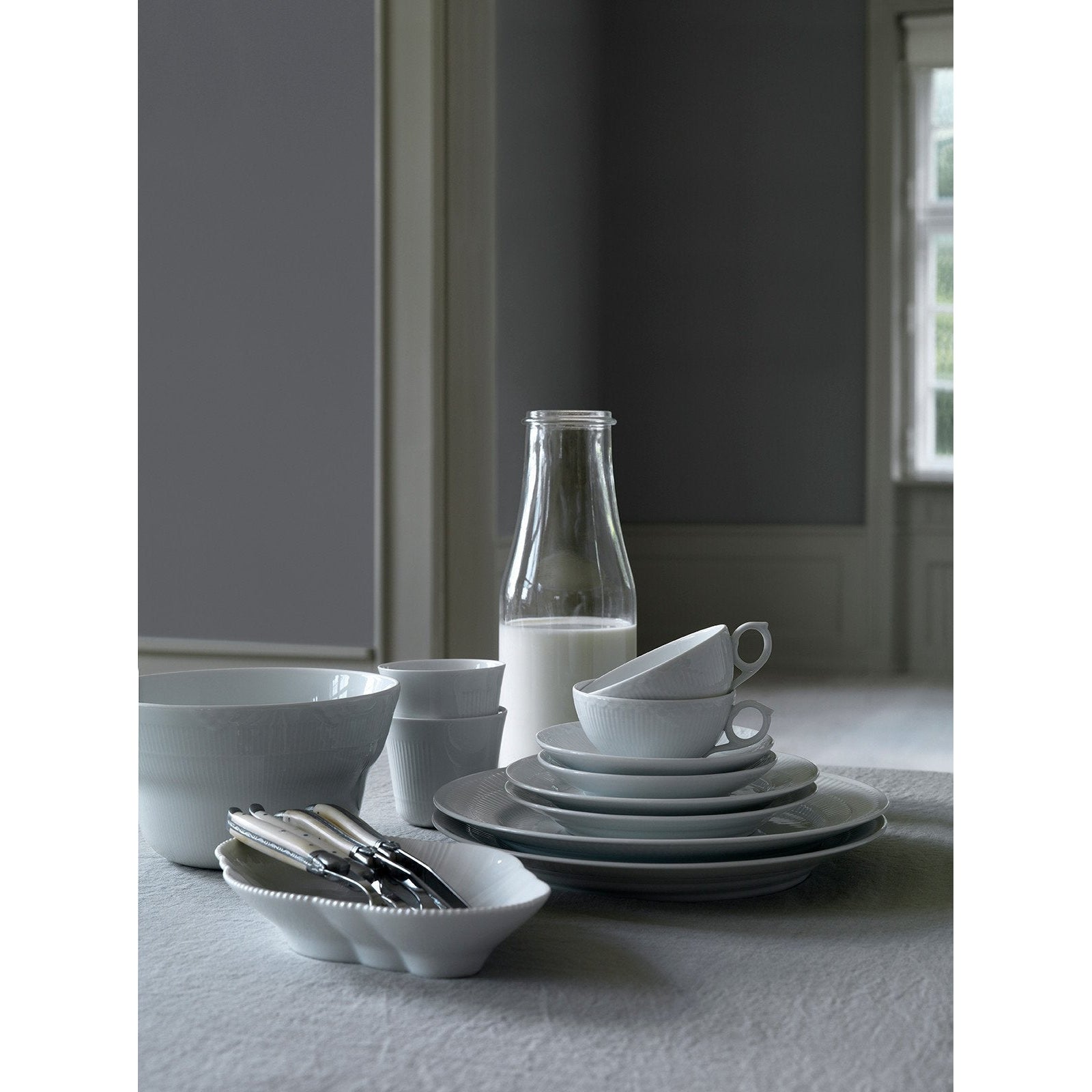 [product_category]-Royal Copenhagen White Fluted Half Lace Cup With Saucer, 20cl-Royal Copenhagen-5705140174707-1017277-ROY-3