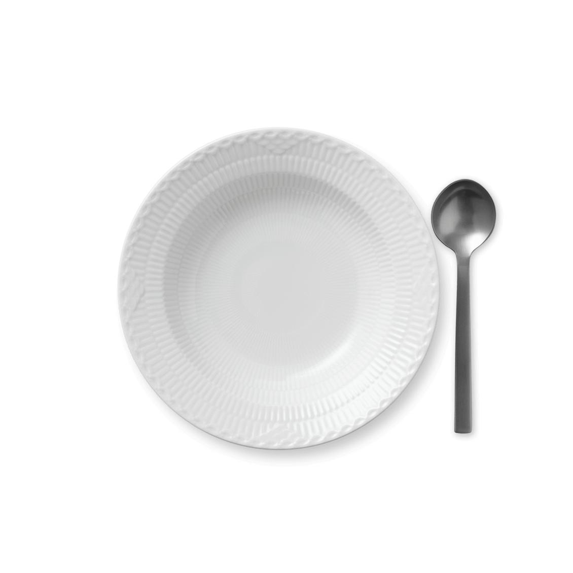 [product_category]-Royal Copenhagen White Fluted Half Lace Deep Plate, 21cm-Royal Copenhagen-5705140175704-1017291-ROY-2