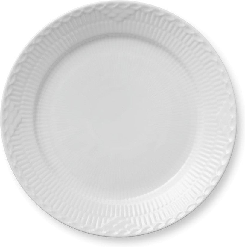 [product_category]-Royal Copenhagen White Fluted Half Lace Plate, 25cm-Royal Copenhagen-5705140175889-1017295-ROY-1