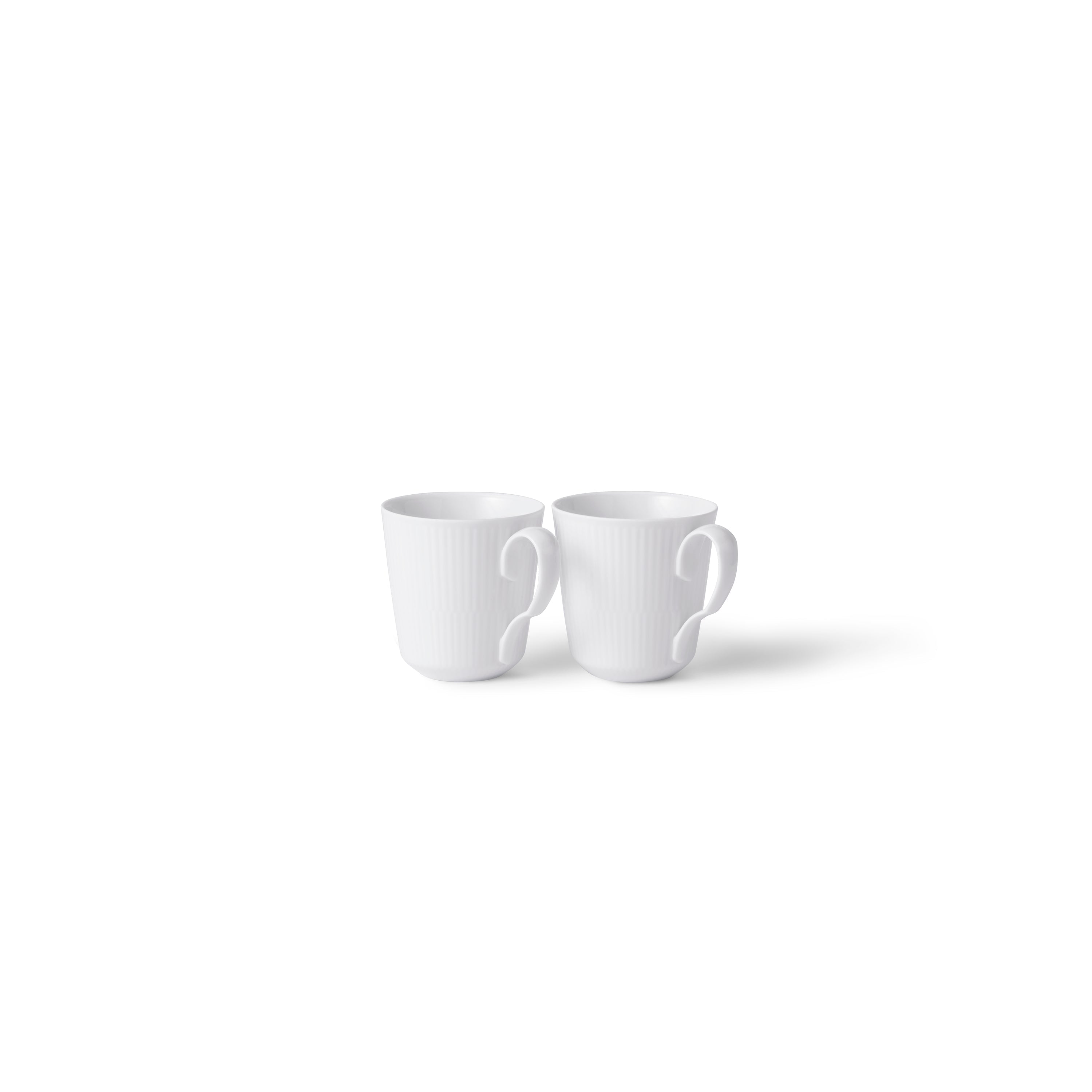 [product_category]-Royal Copenhagen White Fluted Handle Cup 28 Cl, 2 Pcs.-Royal Copenhagen-5705140706465-1017377-ROY-1