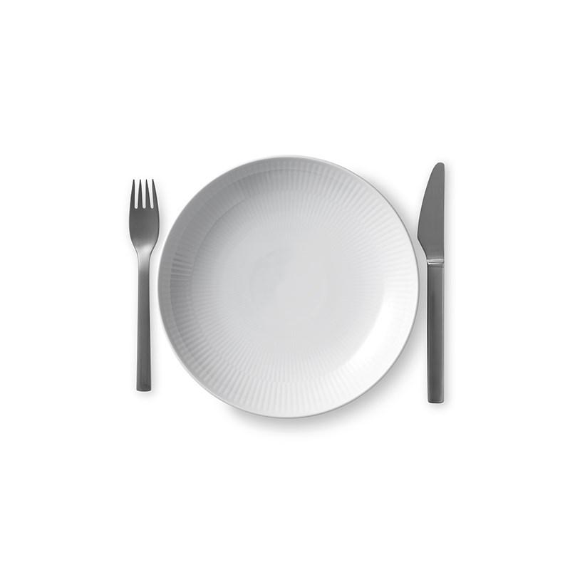[product_category]-Royal Copenhagen White Fluted Modern Plate, 20cm-Royal Copenhagen-5705140722069-1016944-ROY-2