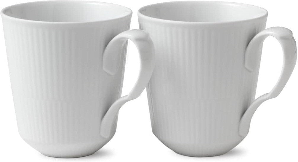 [product_category]-Royal Copenhagen White Fluted Mug 37cl, 2pcs.-Royal Copenhagen-5705140709404-1016918-ROY-1