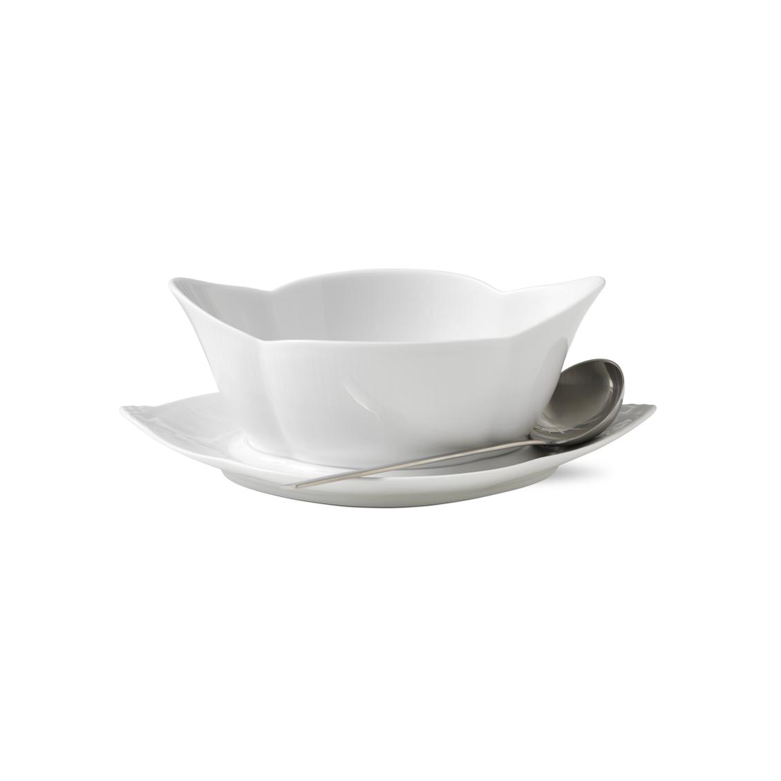 [product_category]-Royal Copenhagen White Fluted Sauce Boat, 55cl-Royal Copenhagen-5705140683230-1017398-ROY-2