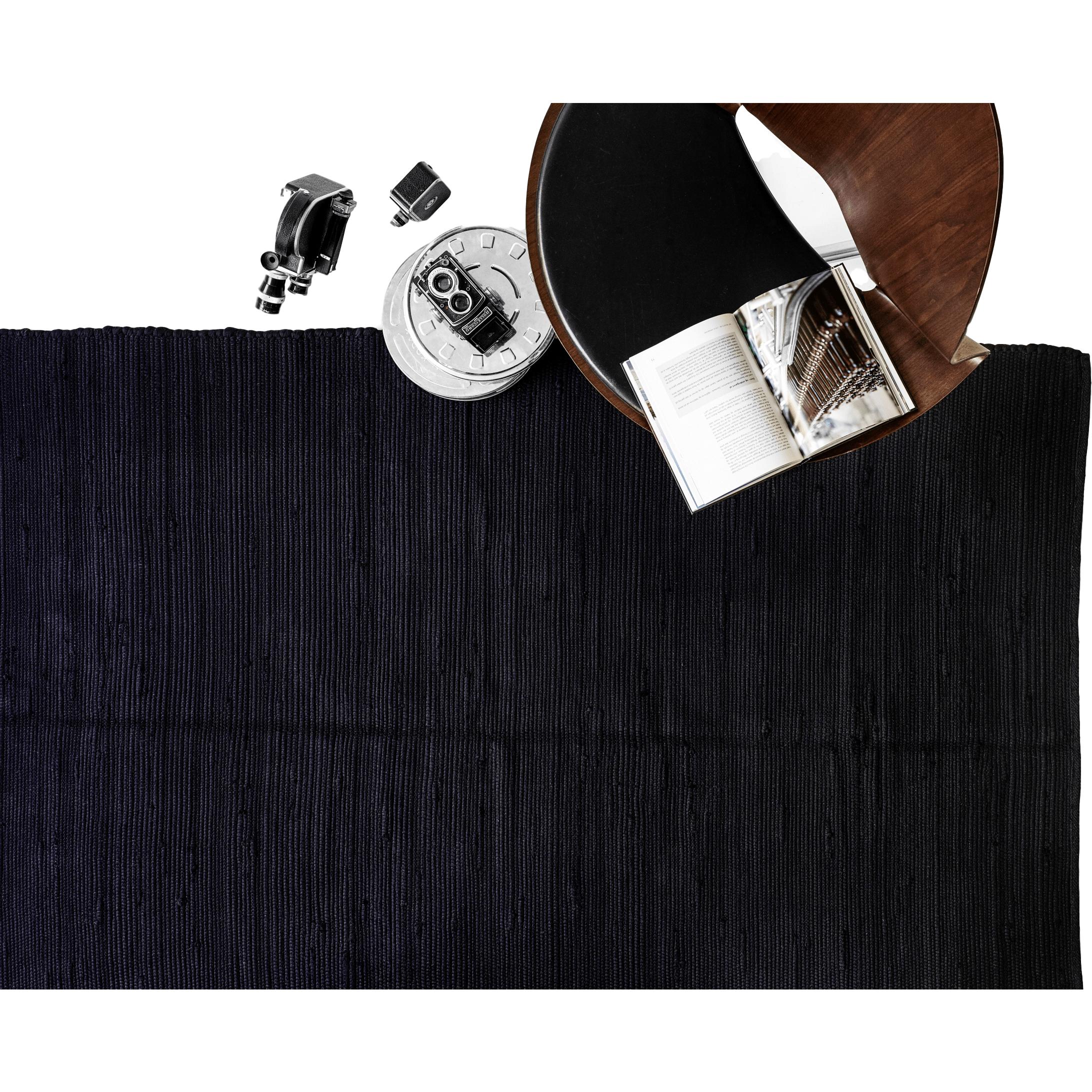 [product_category]-Rug Solid Cotton Carpet Black, 65 X 135 Cm-Rug Solid-5711655202019-20201-RUG-3