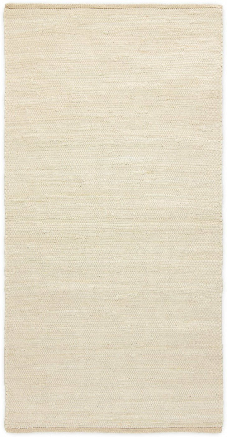 Koberec pevný bavlna koberec pouštní bílá, 65 x 135 cm