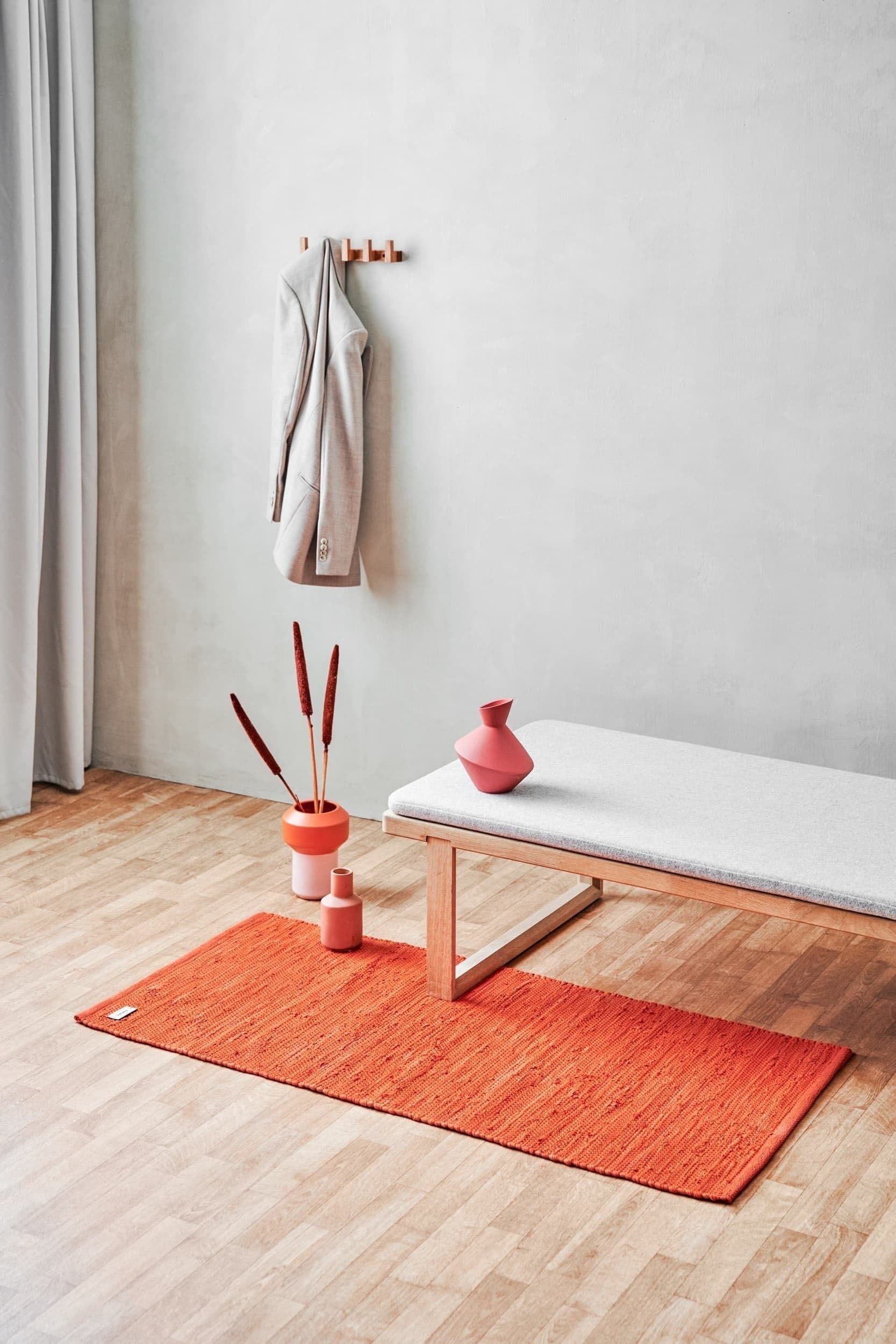 [product_category]-Rug Solid Cotton Rug 140 X 200 Cm, Solar Orange-Rug Solid-5711655207397-20739-RUG-3