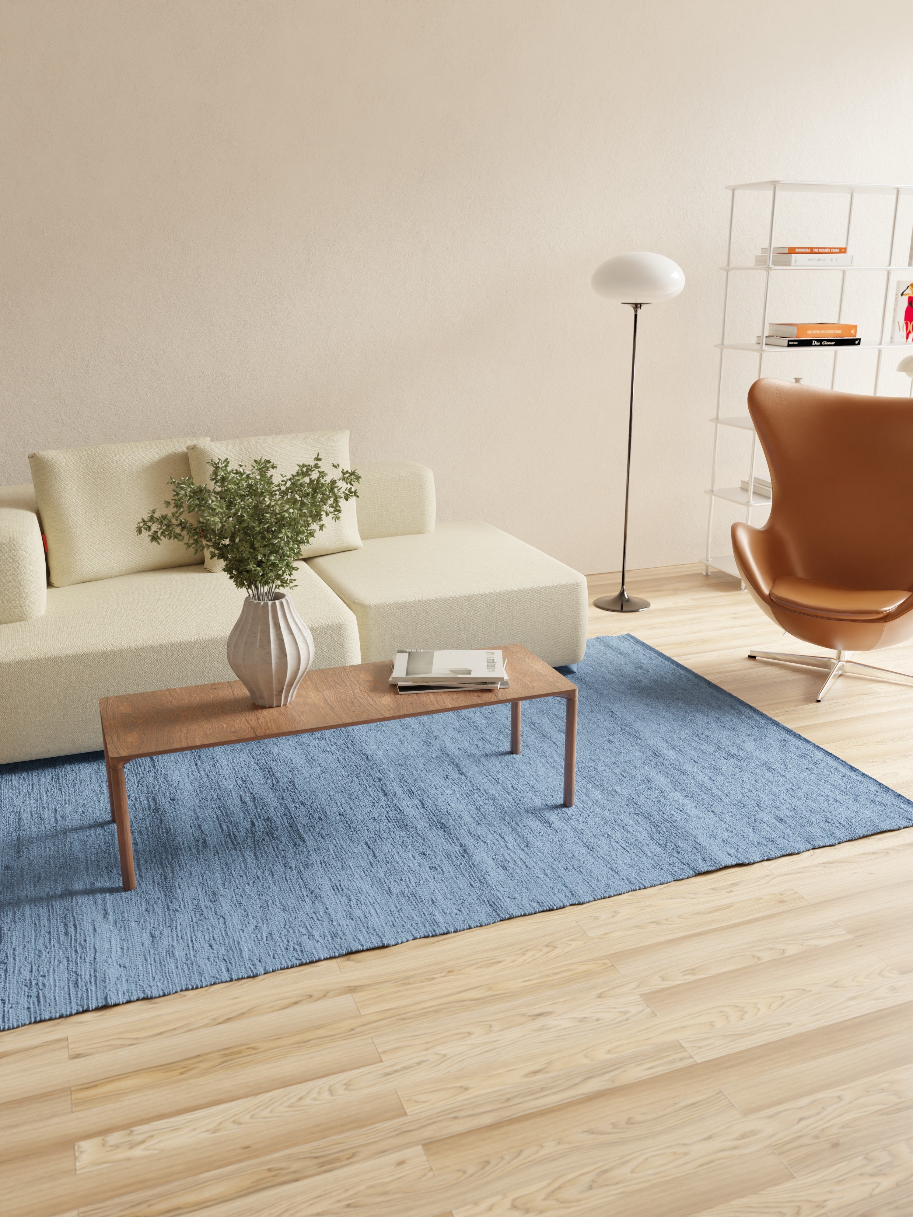 [product_category]-Rug Solid Cotton Rug 170 X 240 Cm, Pacific-Rug Solid-5711655209629-20962-RUG-3