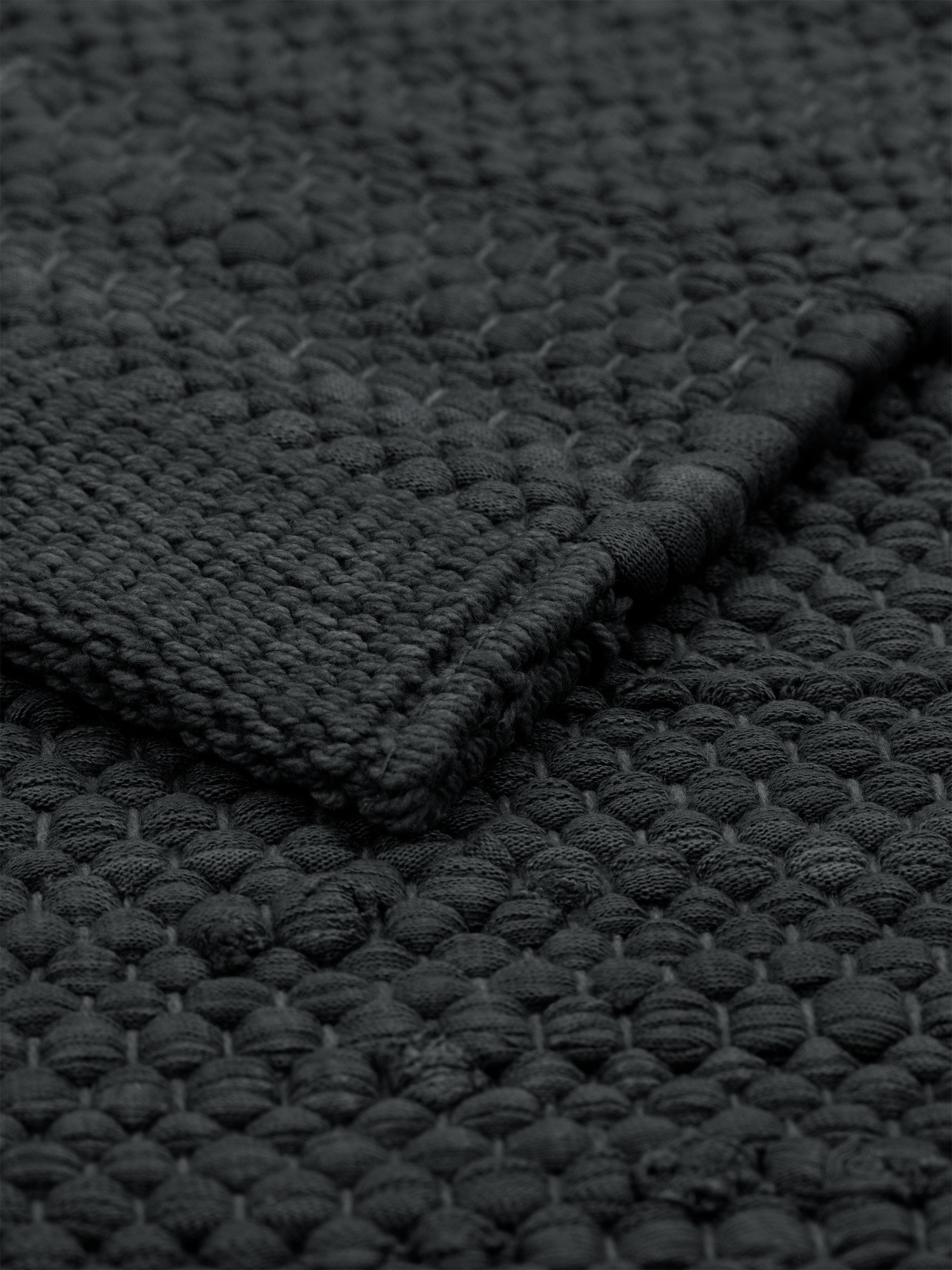 [product_category]-Rug Solid Cotton Rug 60 X 90 Cm, Charcoal-Rug Solid-5711655201791-20179-RUG-2