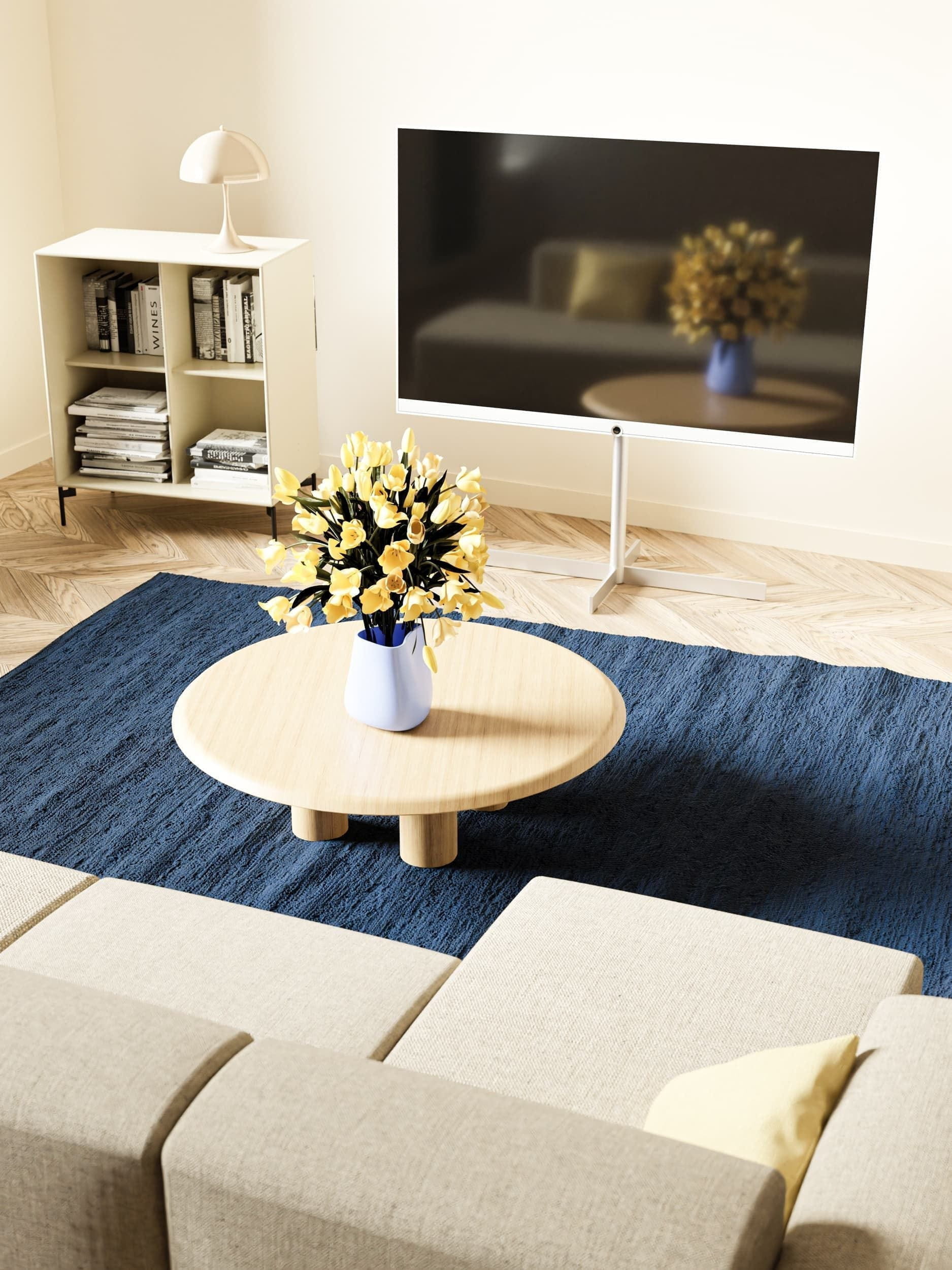 [product_category]-Rug Solid Cotton Rug 65 X 135 Cm, Blueberry-Rug Solid-5711655202125-20212-RUG-4