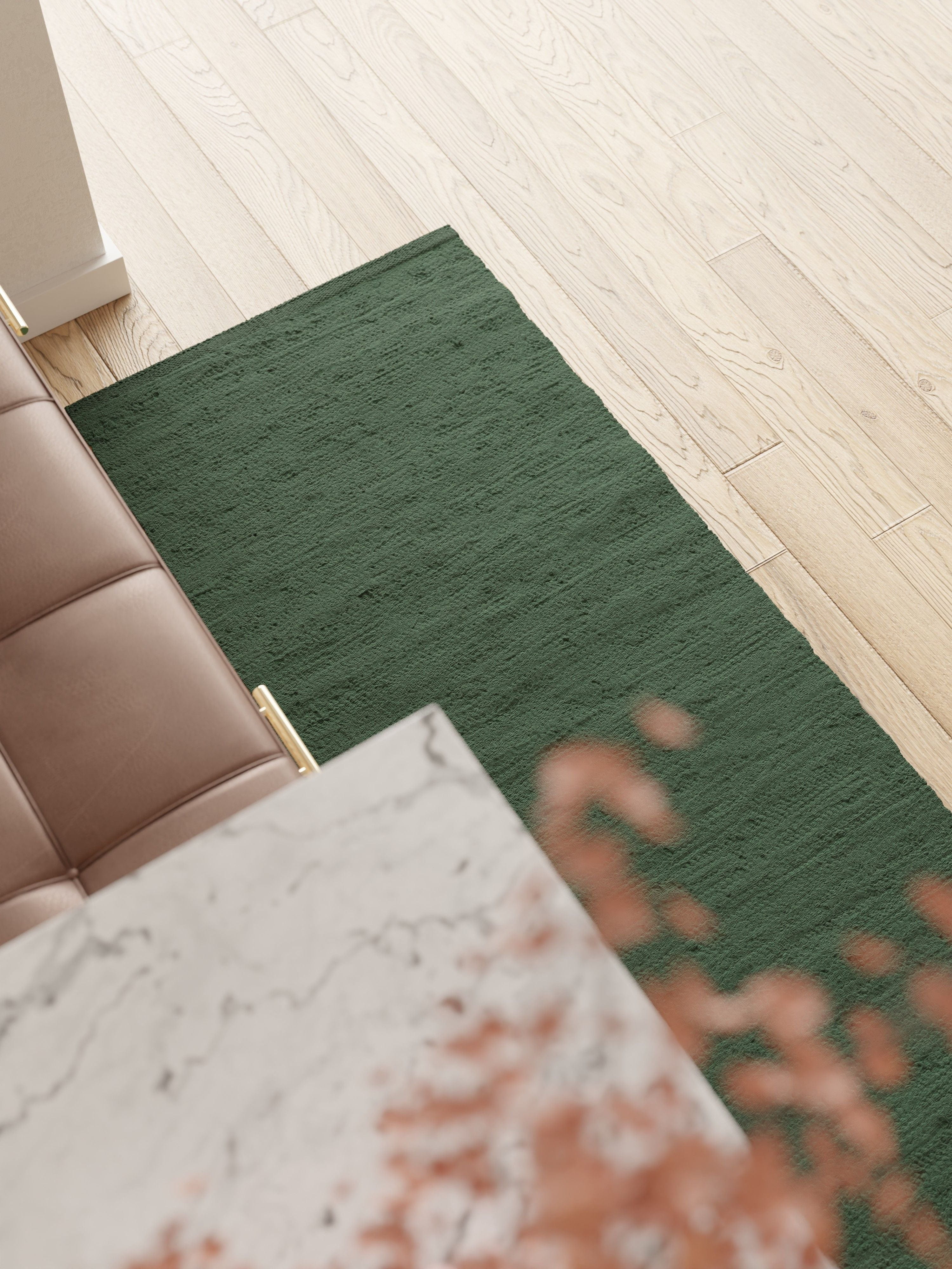 [product_category]-Rug Solid Cotton Rug 65 X 135 Cm, Moss-Rug Solid-5711655202606-20260-RUG-3