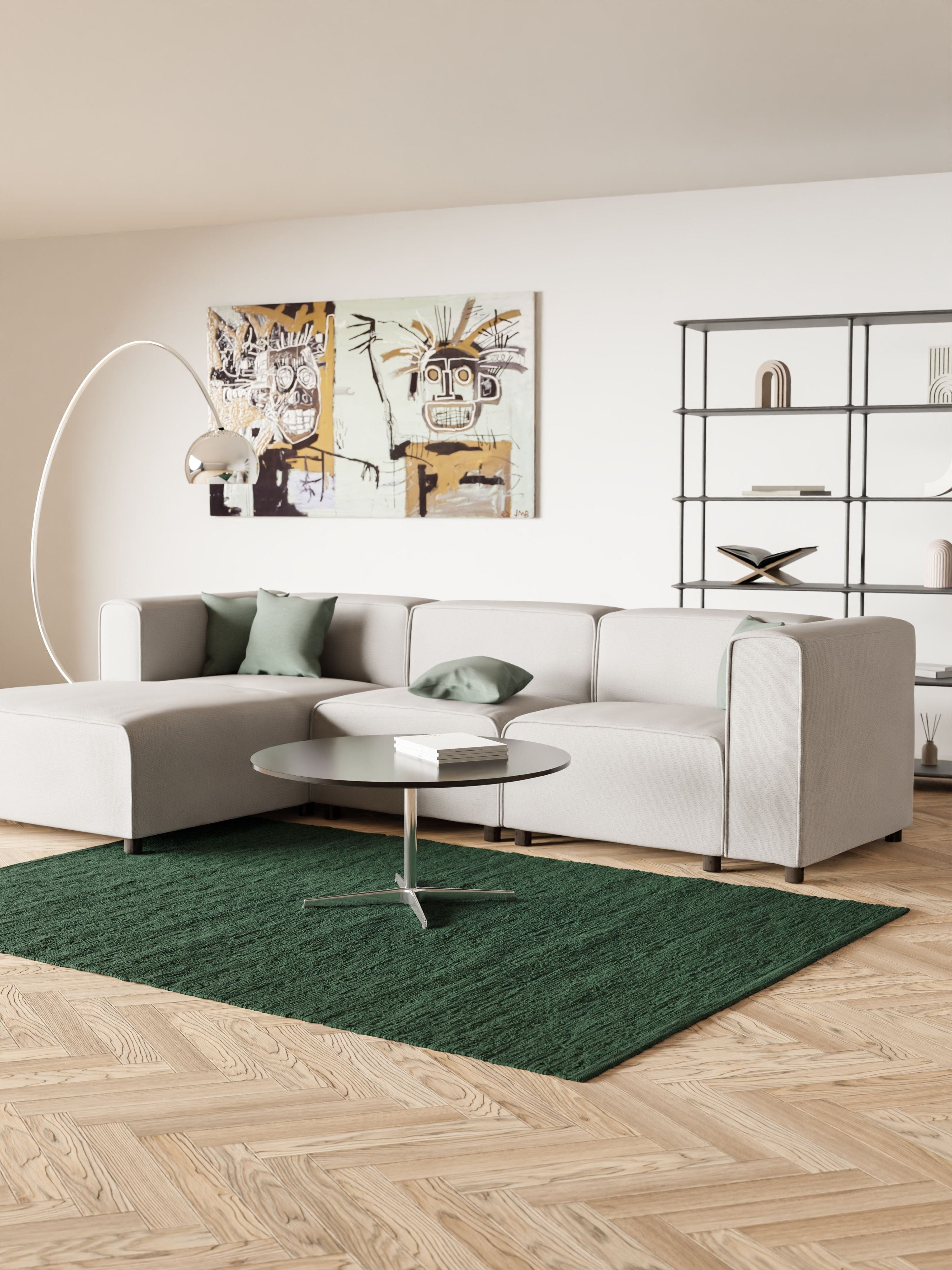 [product_category]-Rug Solid Cotton Rug 65 X 135 Cm, Moss-Rug Solid-5711655202606-20260-RUG-9
