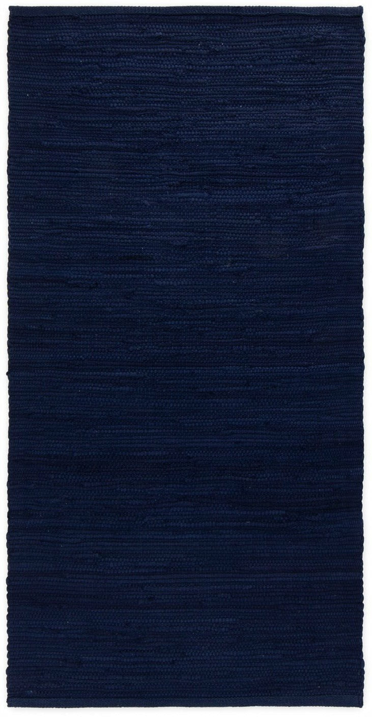 [product_category]-Rug Solid Cotton Rug Deep Ocean Blue, 140 X 200 Cm-Rug Solid-5711655207168-20716-RUG-1