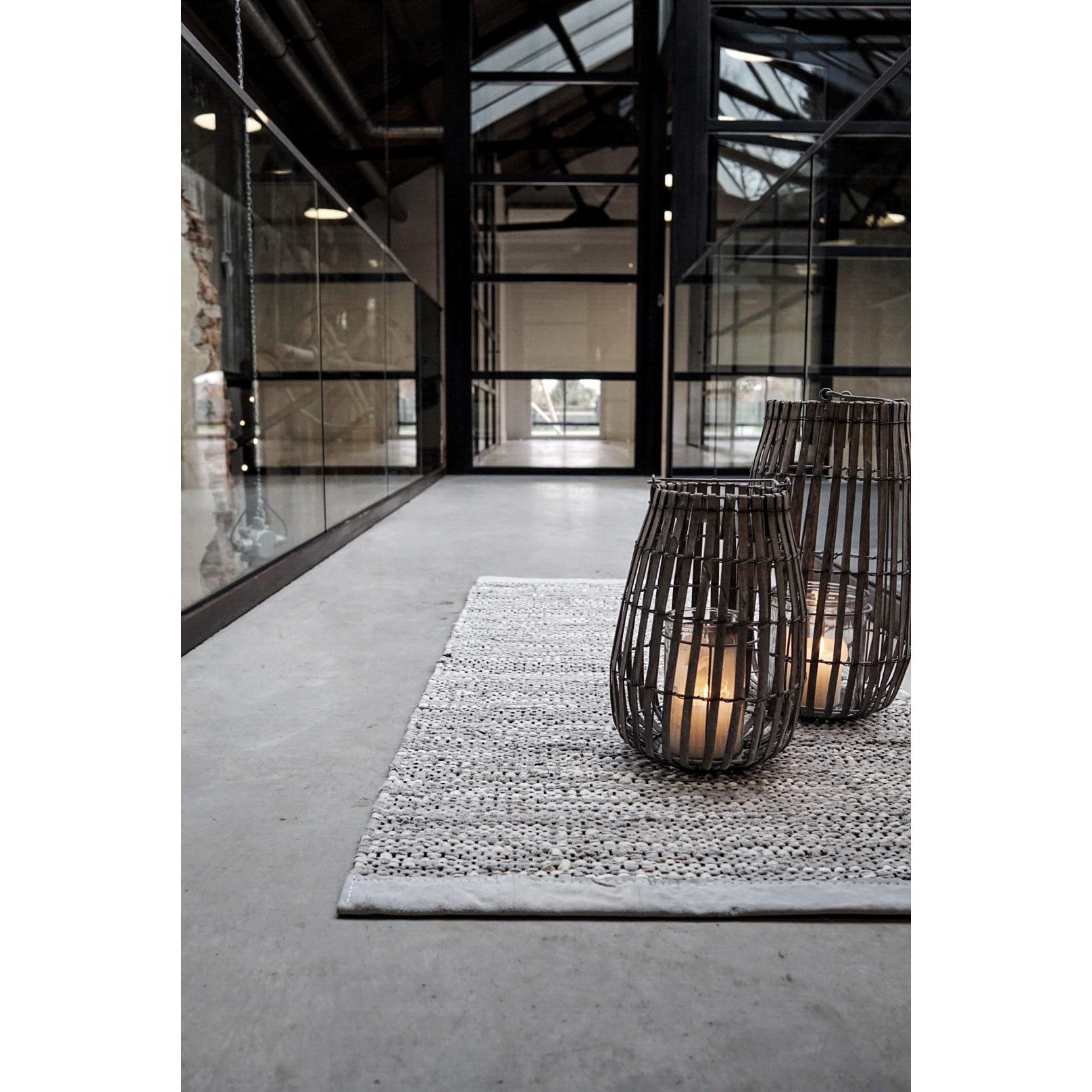 Rug Solid Leather Rug Light Grey, 170 X 240 Cm