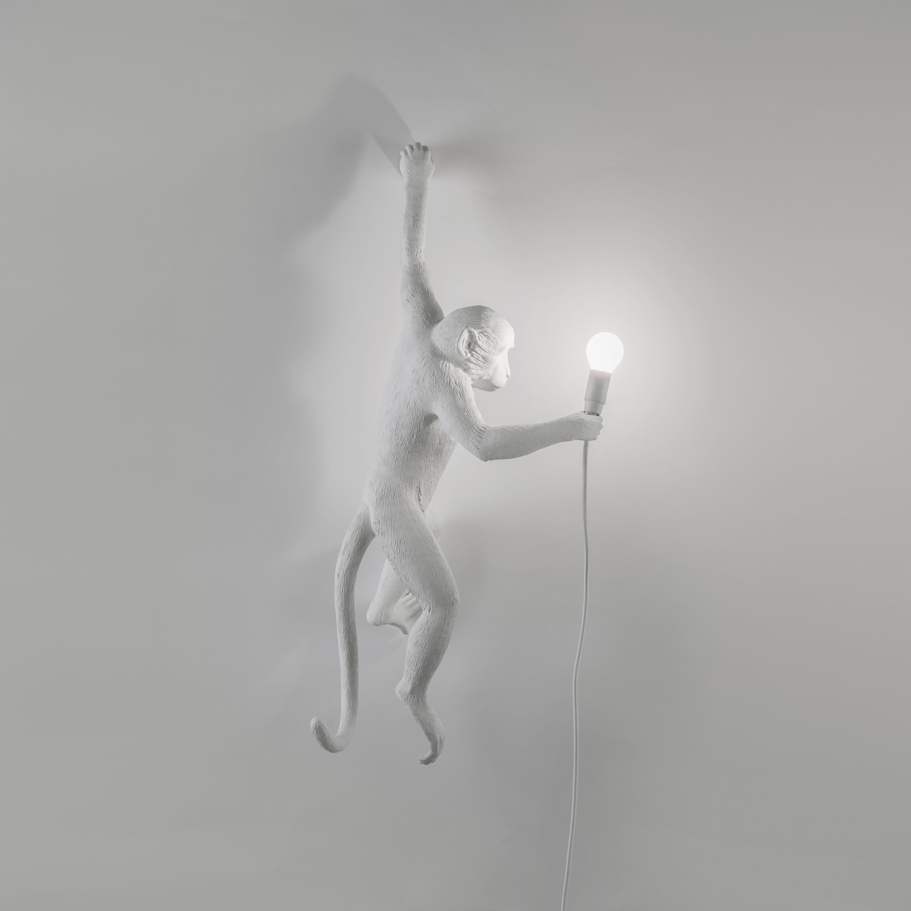 [product_category]-Seletti Monkey Indoor Lamp White, Hanging Left Hand-Seletti-8008215148816-14881-SEL-5
