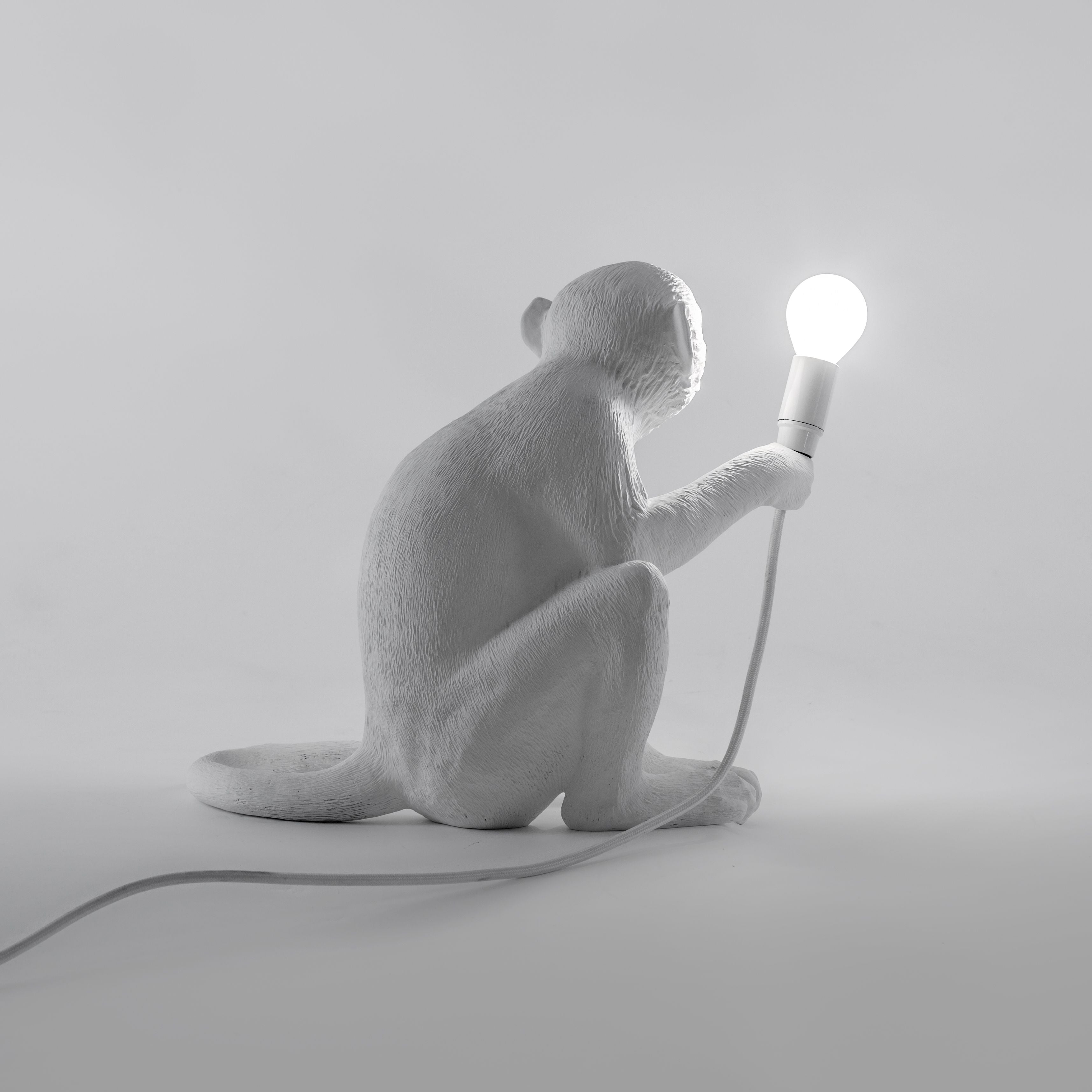 [product_category]-Seletti Monkey Indoor Lamp White, Sitting-Seletti-8008215148823-14882-SEL-10