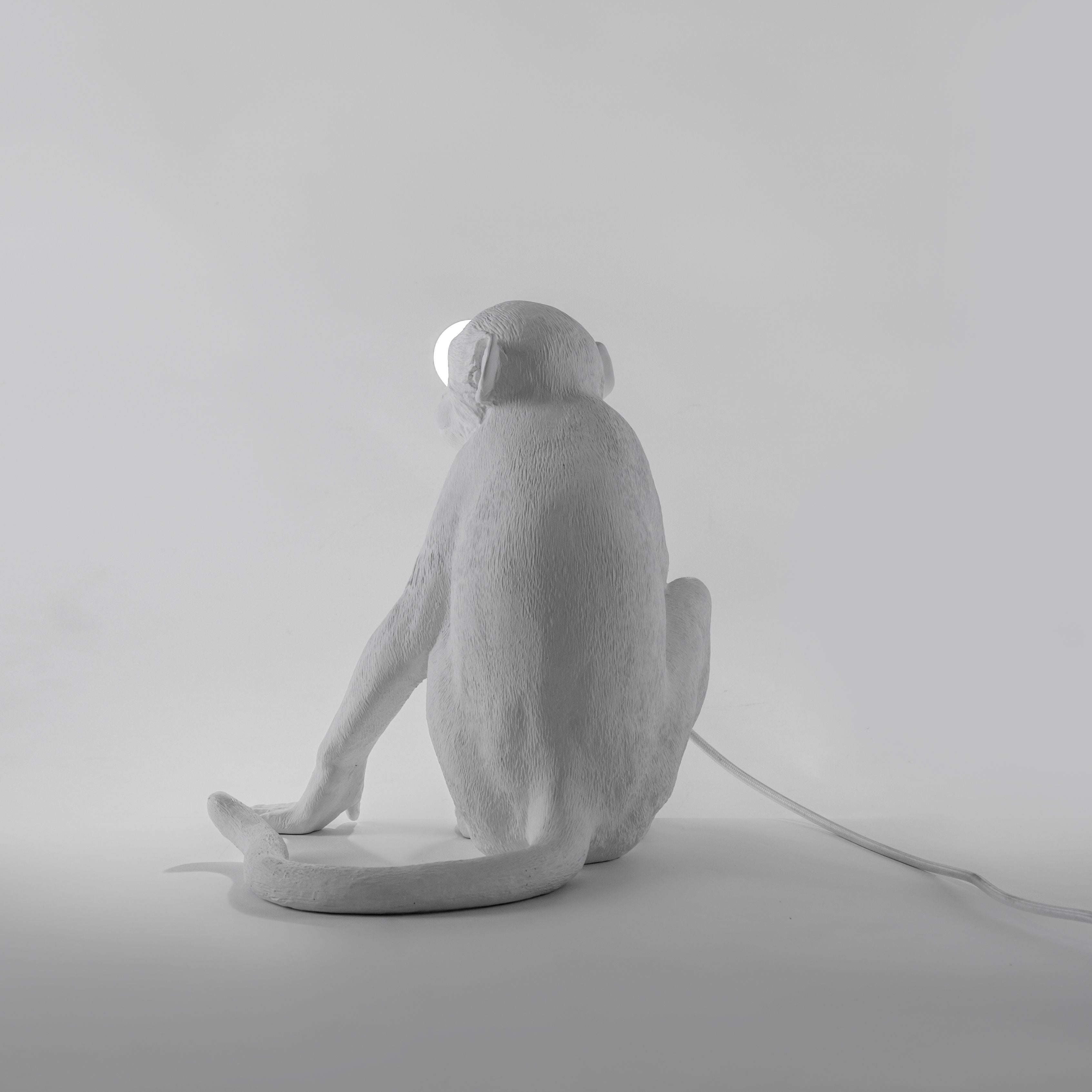 [product_category]-Seletti Monkey Indoor Lamp White, Sitting-Seletti-8008215148823-14882-SEL-11