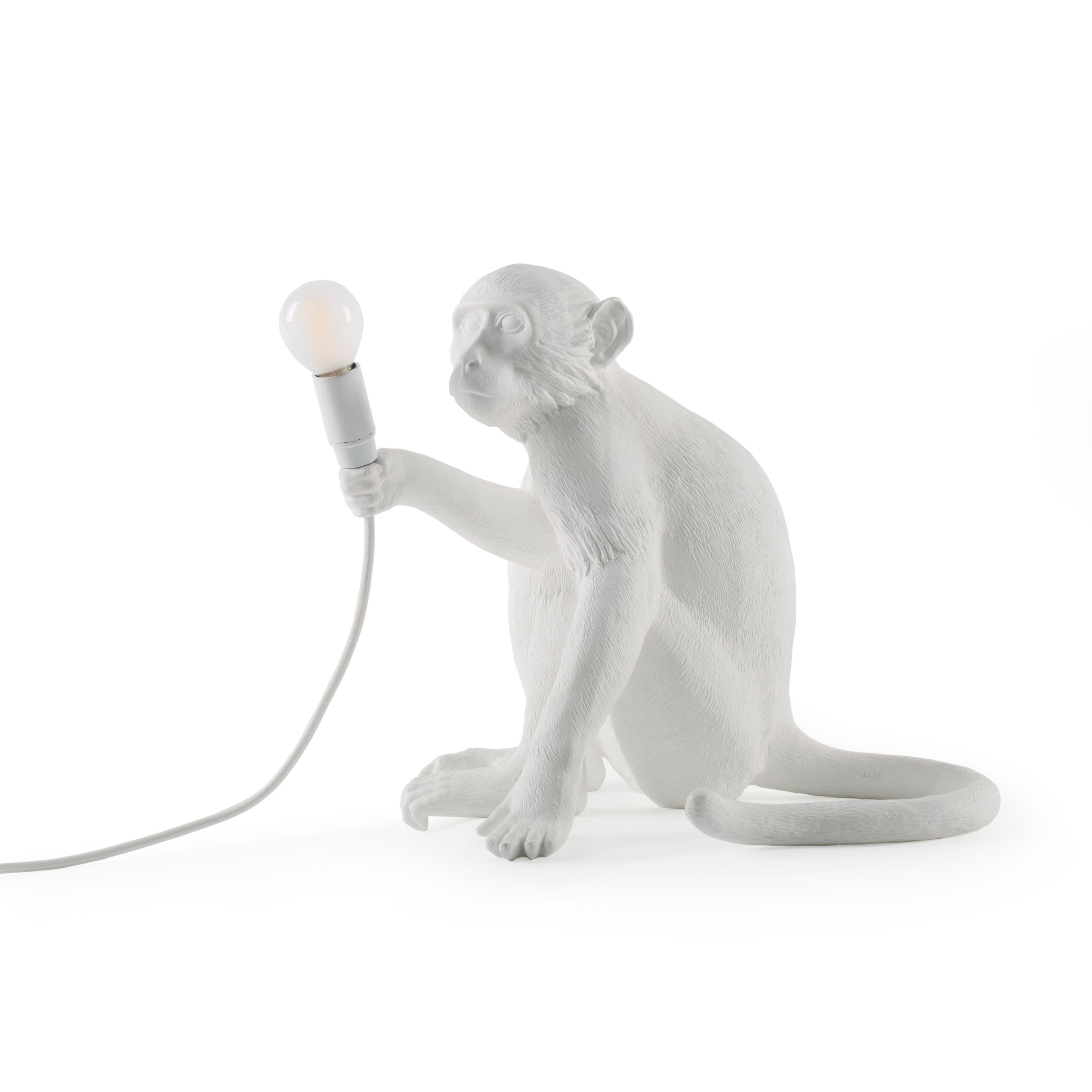 [product_category]-Seletti Monkey Indoor Lamp White, Sitting-Seletti-8008215148823-14882-SEL-2