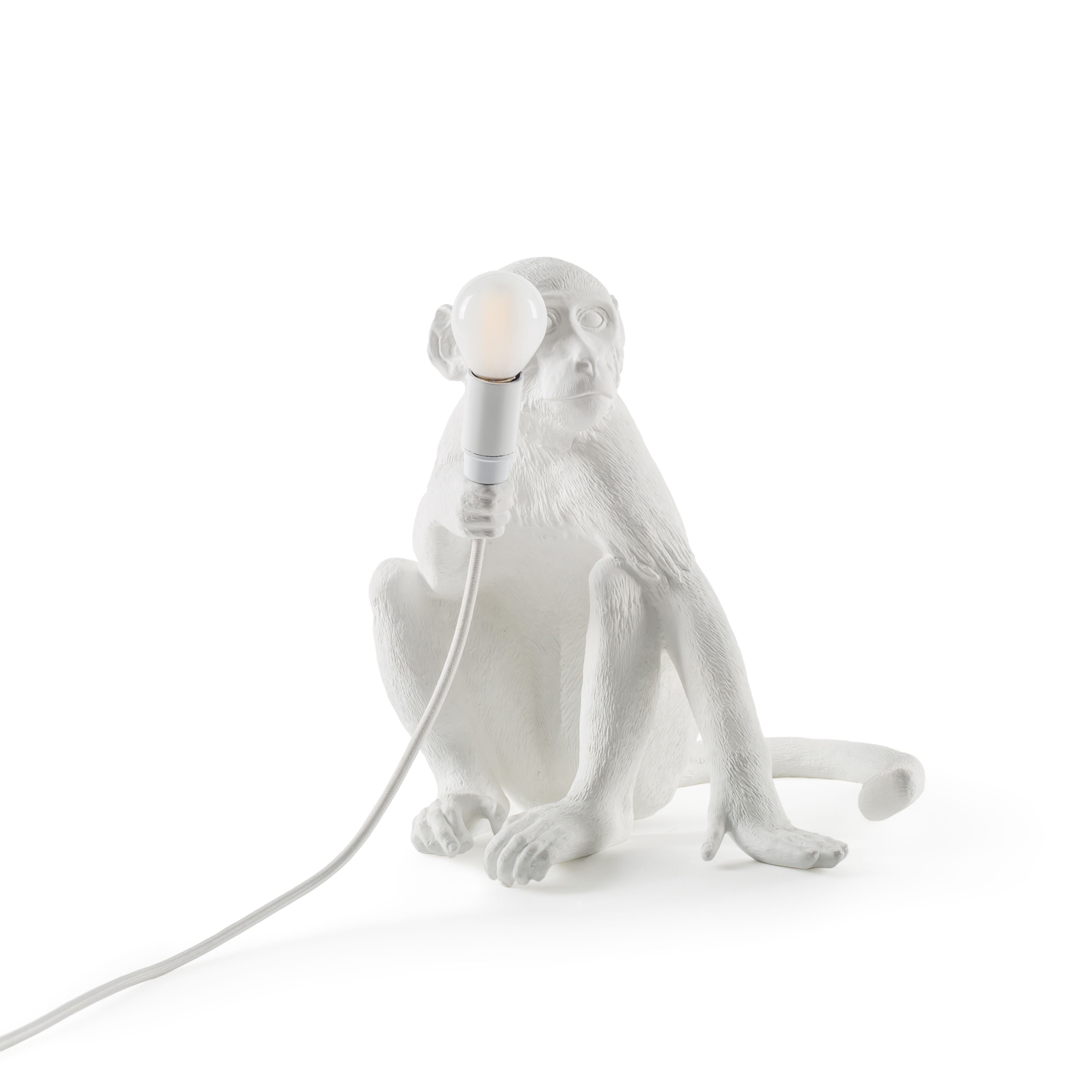 [product_category]-Seletti Monkey Indoor Lamp White, Sitting-Seletti-8008215148823-14882-SEL-3