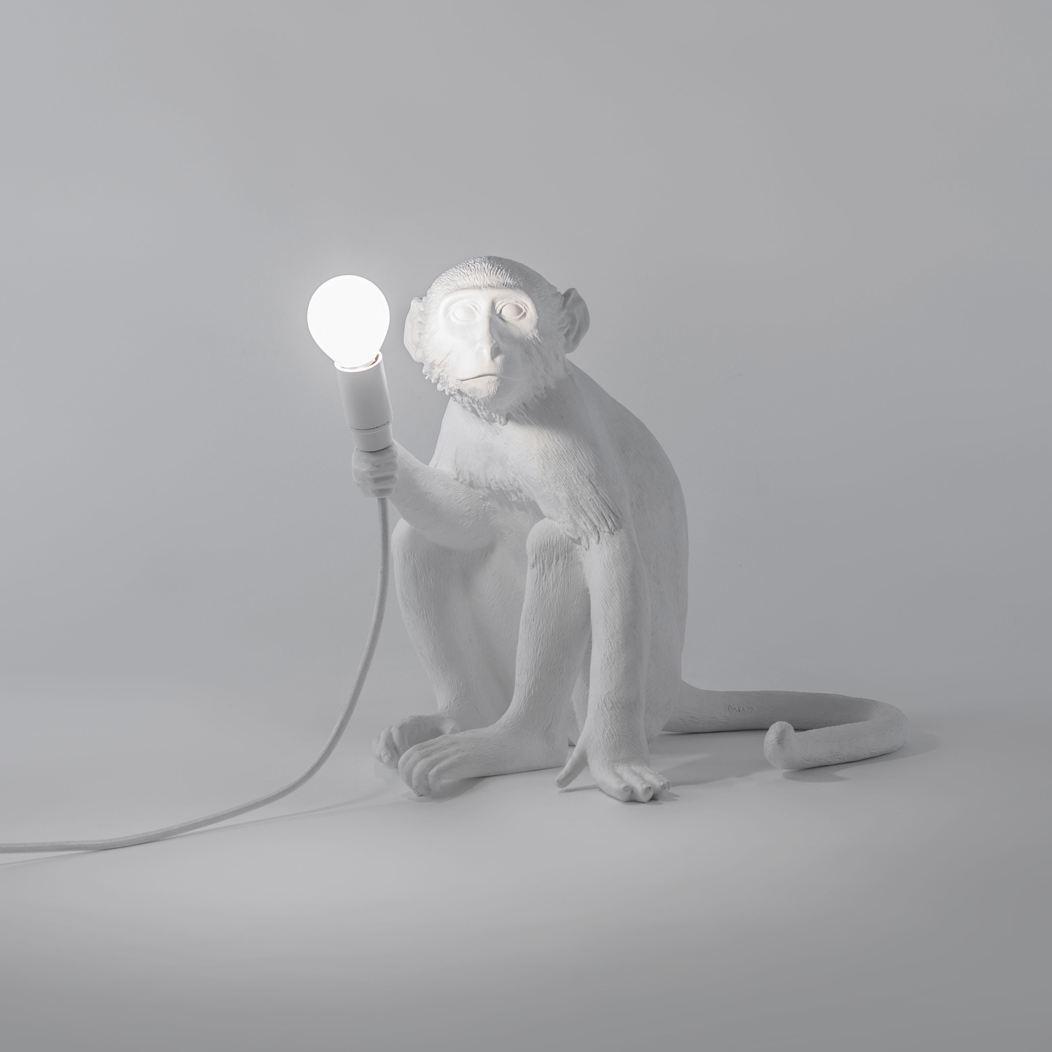 [product_category]-Seletti Monkey Indoor Lamp White, Sitting-Seletti-8008215148823-14882-SEL-7