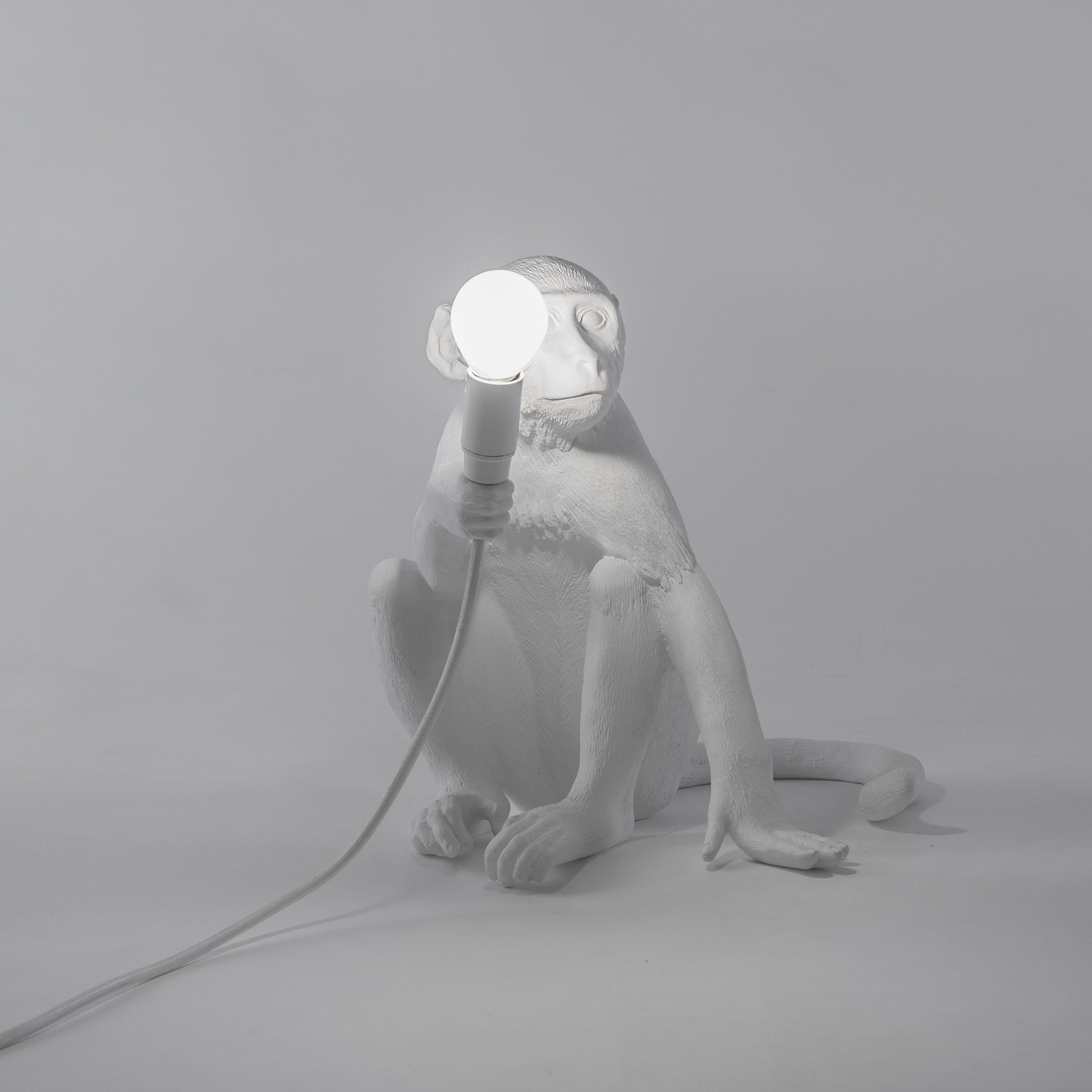 [product_category]-Seletti Monkey Indoor Lamp White, Sitting-Seletti-8008215148823-14882-SEL-9