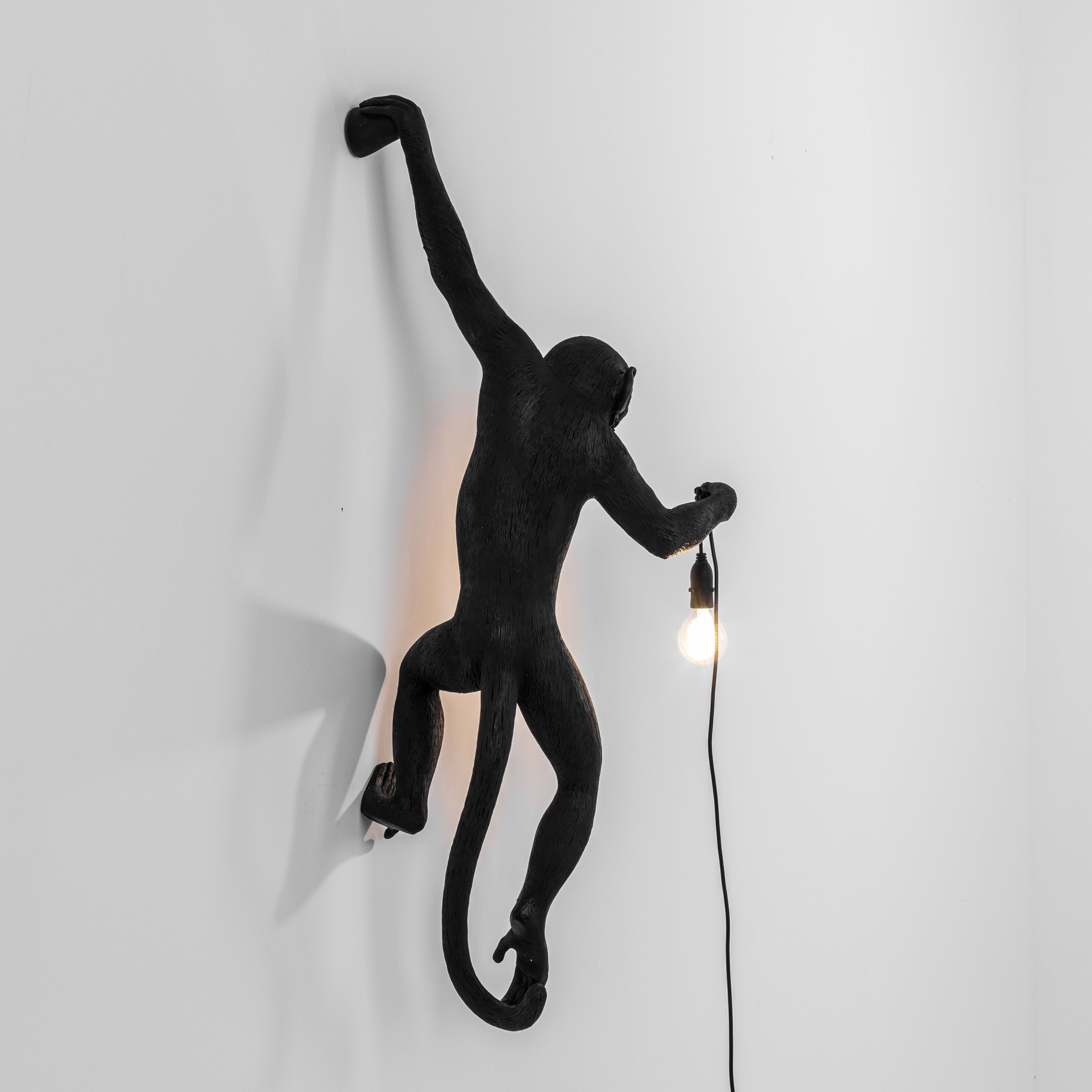 [product_category]-Seletti Monkey Outdoor Lamp Black, Hanging Left Hand-Seletti-8008215149219-14921-SEL-10