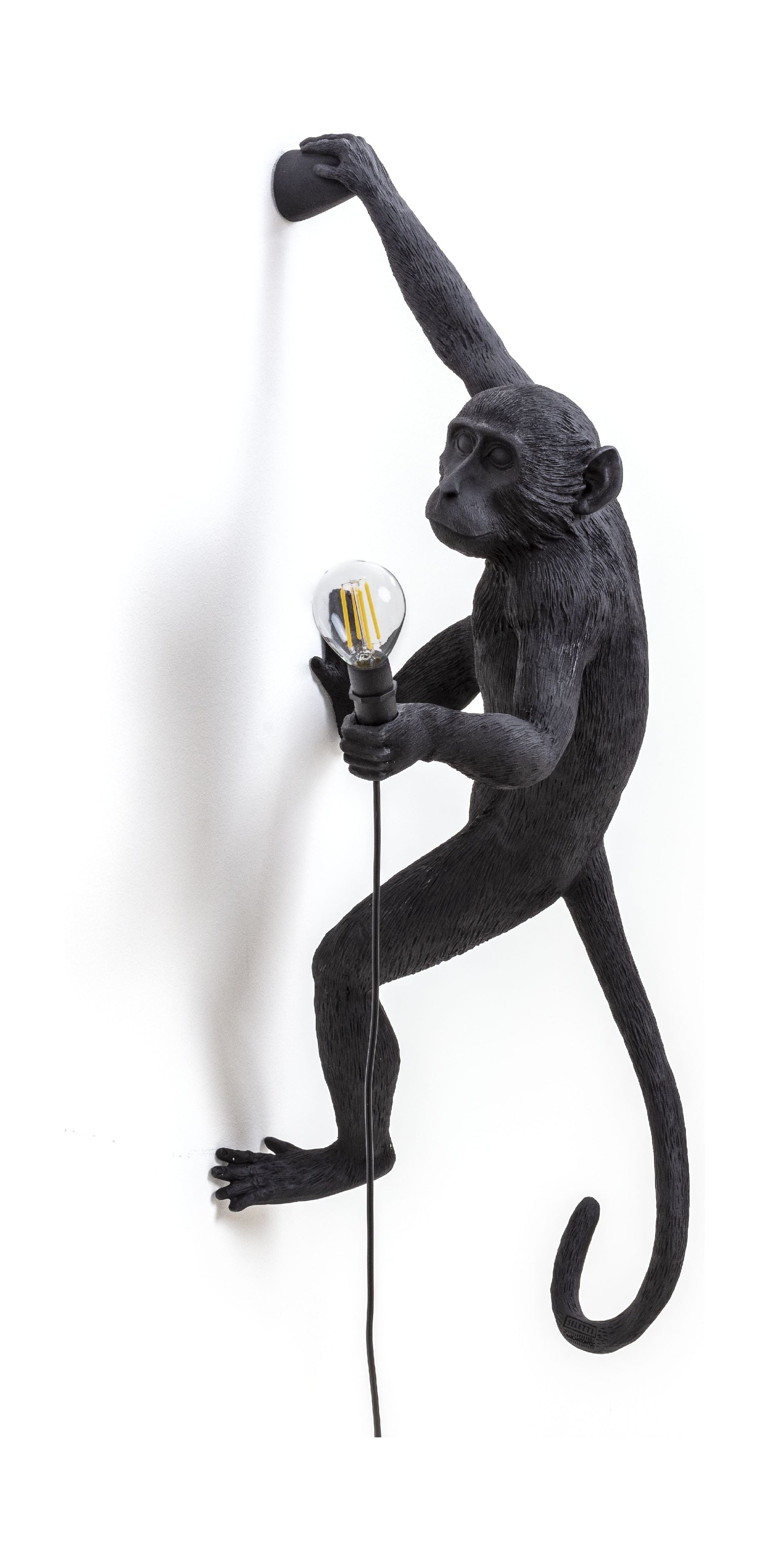 [product_category]-Seletti Monkey Outdoor Lamp Black, Hanging Right Hand-Seletti-8008215149196-14919-SEL-1