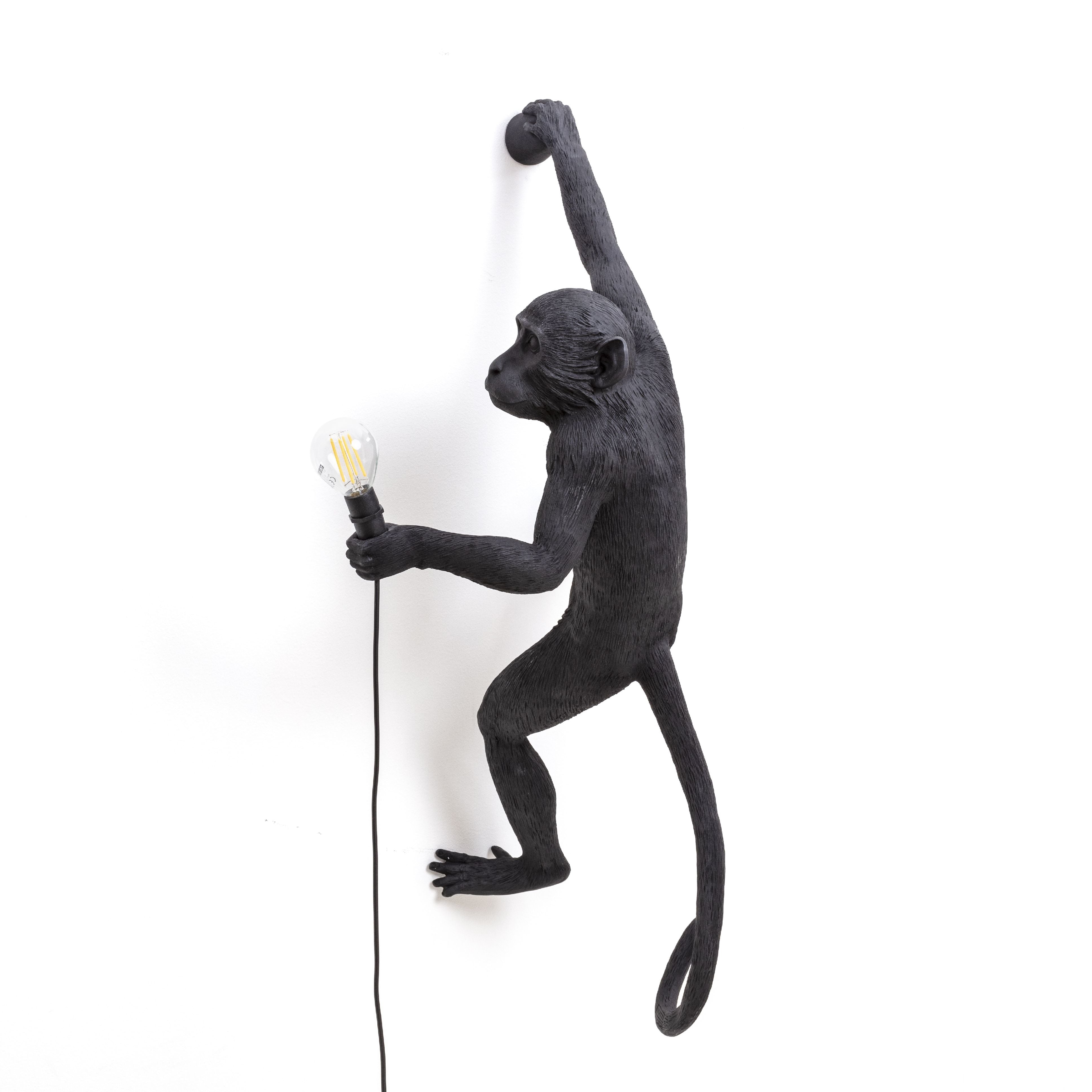 [product_category]-Seletti Monkey Outdoor Lamp Black, Hanging Right Hand-Seletti-8008215149196-14919-SEL-3