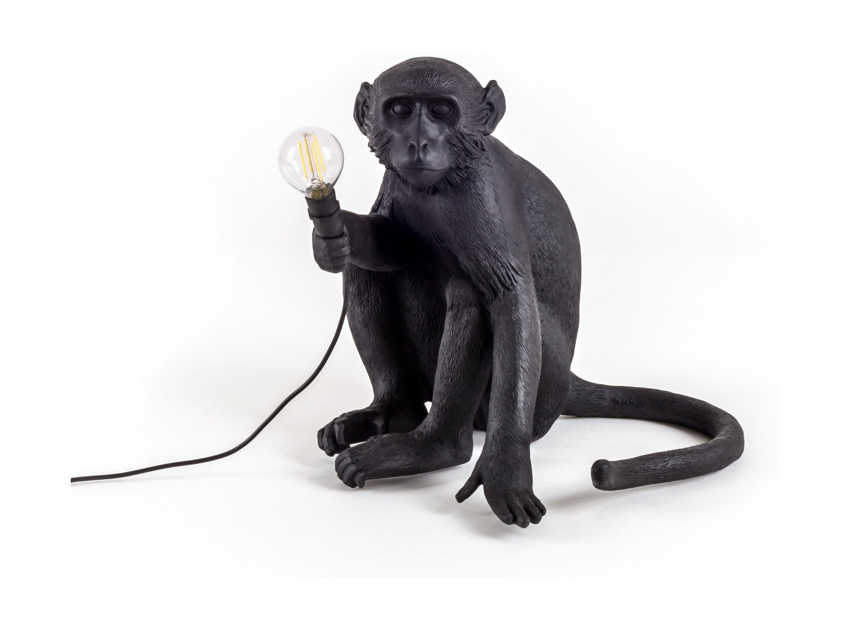 [product_category]-Seletti Monkey Outdoor Lamp Black, Sitting-Seletti-8008215149226-14922-SEL-1