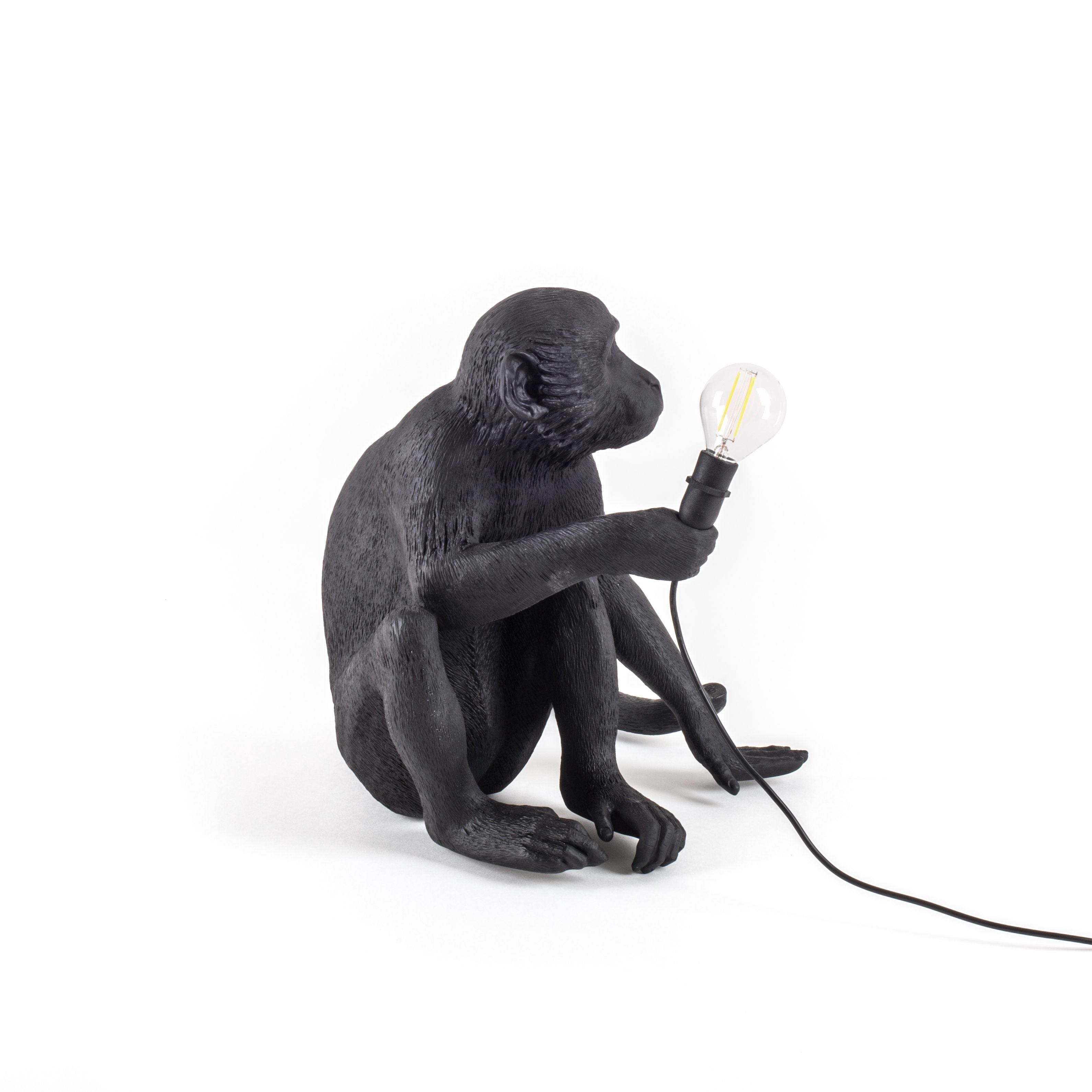[product_category]-Seletti Monkey Outdoor Lamp Black, Sitting-Seletti-8008215149226-14922-SEL-2