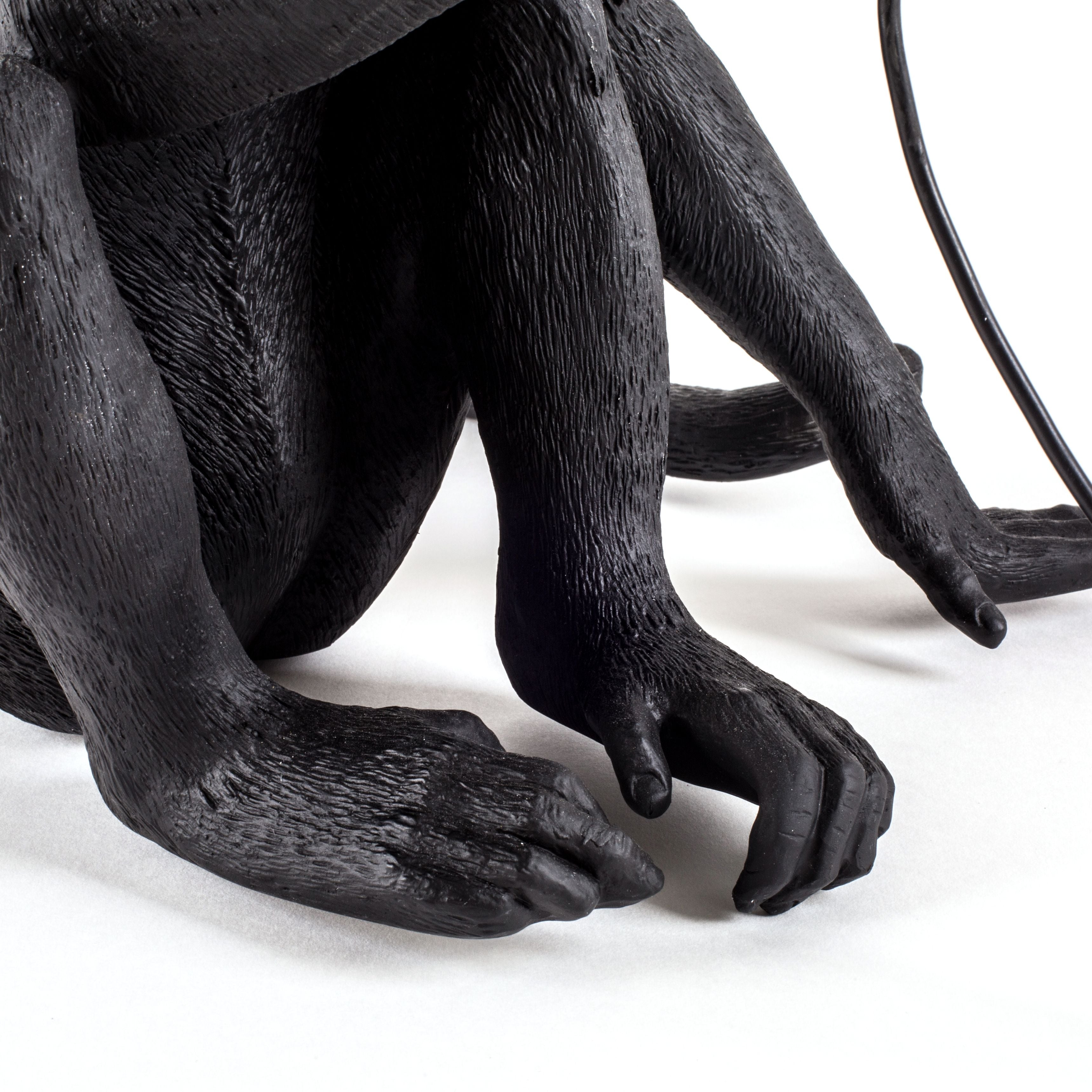[product_category]-Seletti Monkey Outdoor Lamp Black, Sitting-Seletti-8008215149226-14922-SEL-5