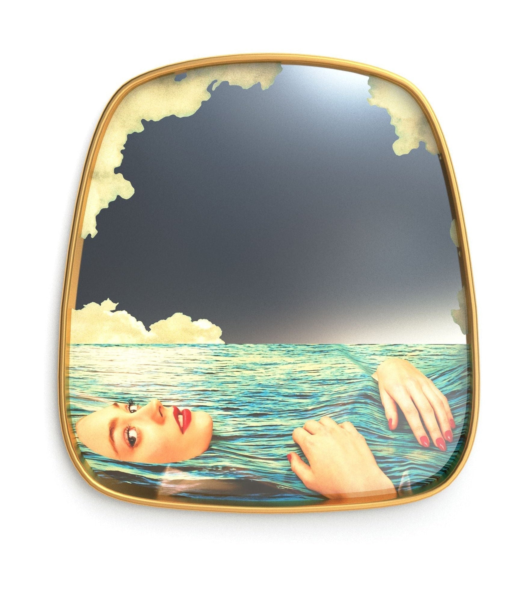[product_category]-Seletti Toiletpaper Mirror Gold Frame, Seagirl-Seletti-8008215170435-17043-SEL-1