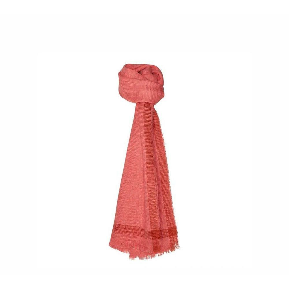 [product_category]-Silkeborg Uldspinderi Rustic Border Scarf, Red Orange-Silkeborg Uldspinderi-5710390060014-00-1146-2675-SIL-1