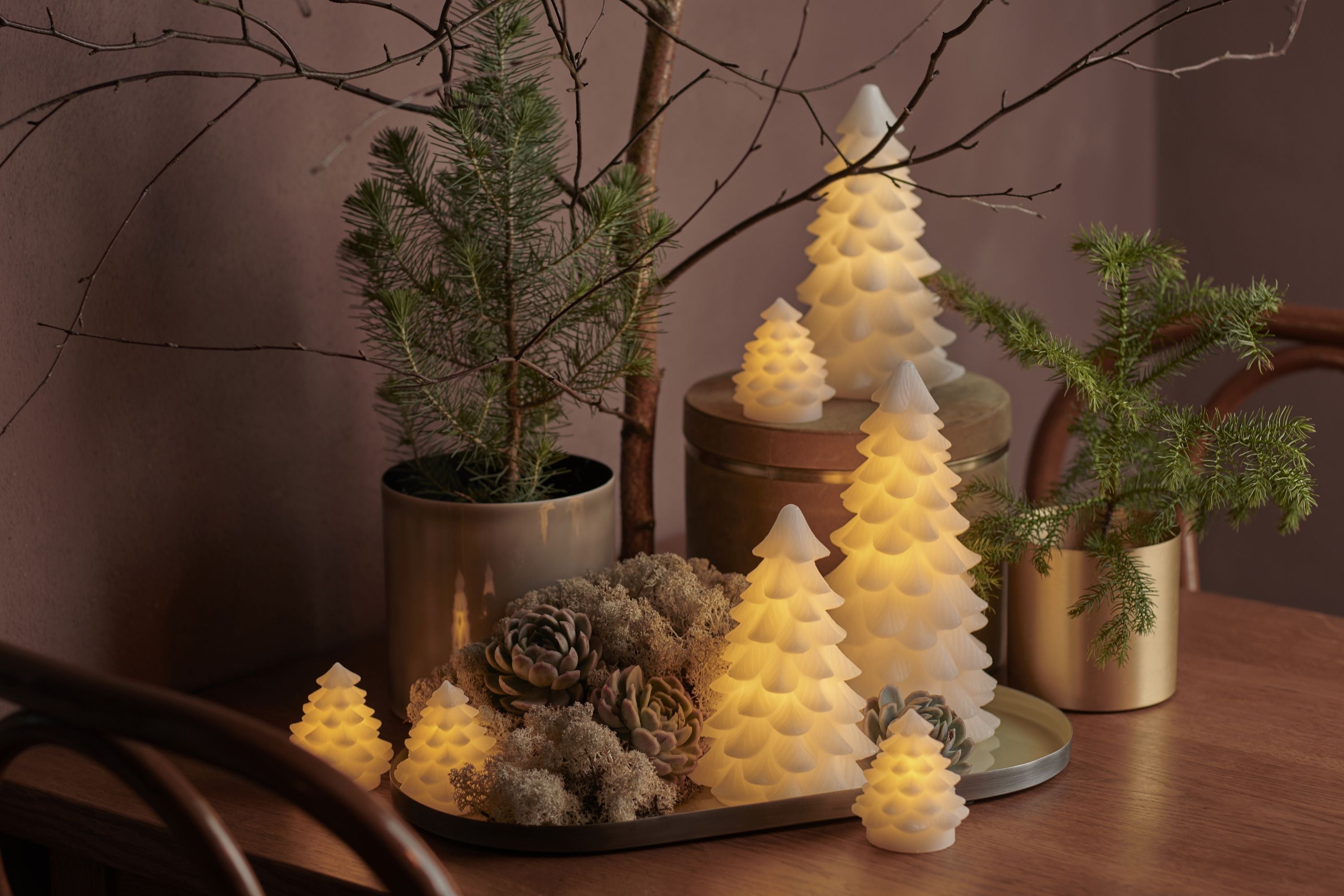 [product_category]-Sirius Carla Led Christmas Tree Mini White 4 Pcs, H7 Cm-Sirius-5707310132036-13203-SIR-3
