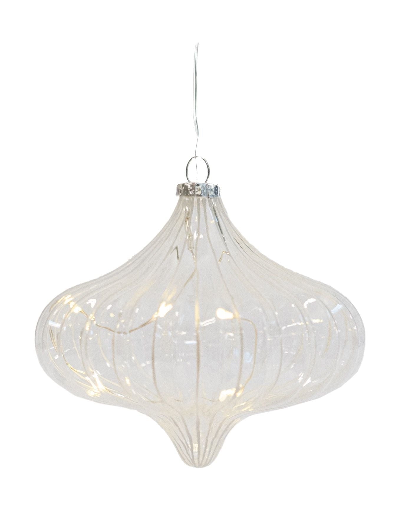 [product_category]-Sirius Dina Christmas Glass Ornament 5 Led, Clear/White-Sirius-5707310376508-37650-SIR-1