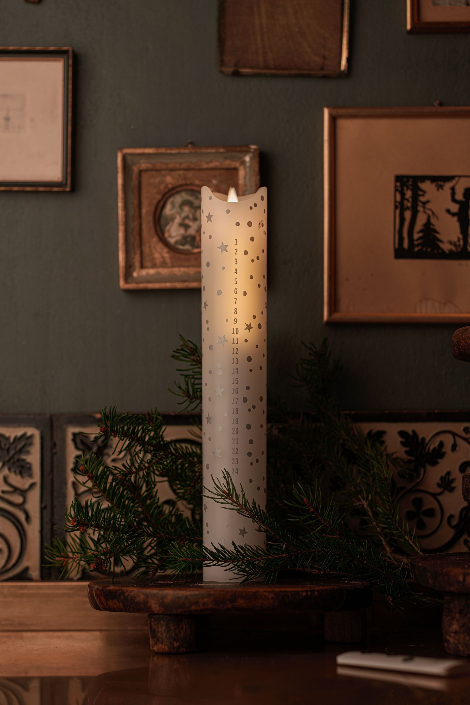 [product_category]-Sirius Sara Calendar Candle ø4,8x H29cm, Romantic Silver-Sirius-5707310240014-24001-SIR-2