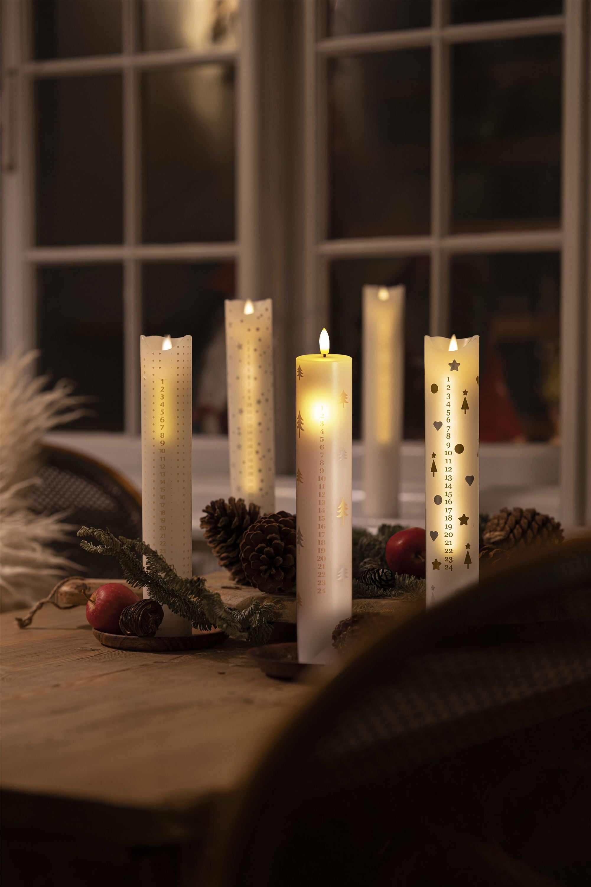 [product_category]-Sirius Sara Calendar Candle ø4,8x H29cm, Romantic Silver-Sirius-5707310240014-24001-SIR-5