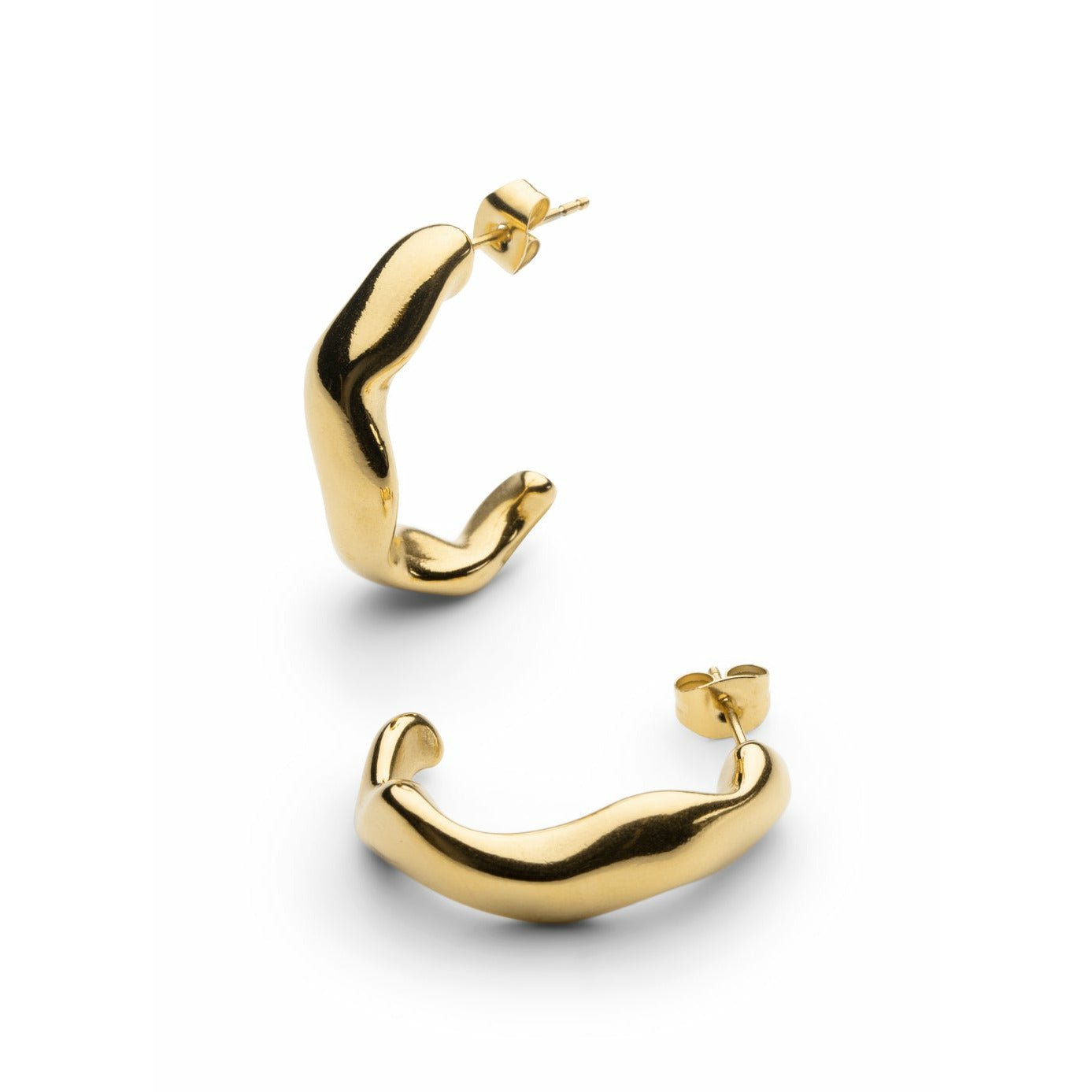 [product_category]-Skultuna Chunky Earrings 316 L Steel Gold Plated, ø2,5 Cm-Skultuna-7340037823009-1266-M-SKU-1
