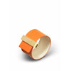 Skultuna CLAPS KODILNÍ STRAP Kůže/zlaté pokovené 38 mm L 17 a 18 cm, oranžová