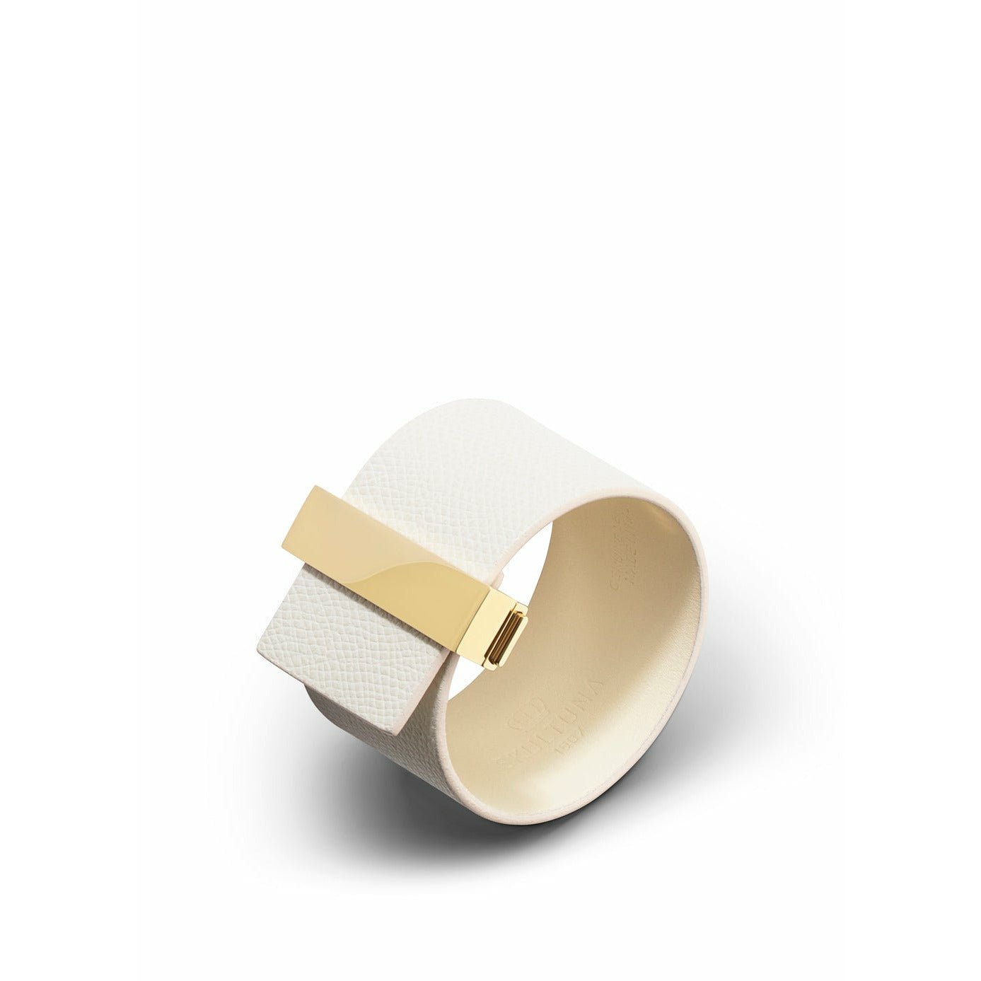 [product_category]-Skultuna Clasp Leather Strap Leather/Gold Plated 38 Mm L 17 & 18 Cm, White-Skultuna-7340037816810-G1604-BE-SKU-1