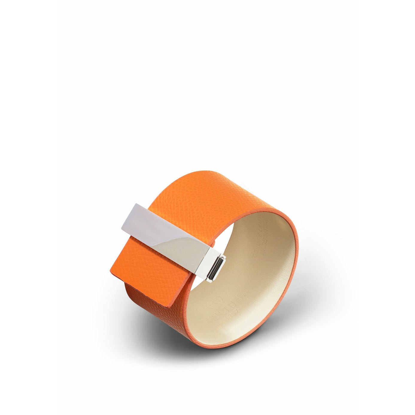 [product_category]-Skultuna Clasp Leather Strap Leather/Polished Steel 38 Mm L 17 & 18 Cm, Orange-Skultuna-7340037816834-S1604-O-SKU-1