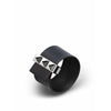 Skultuna Claps nýty tenké náramky leštěné oceli 38 mm l 17 a 18 cm, černá