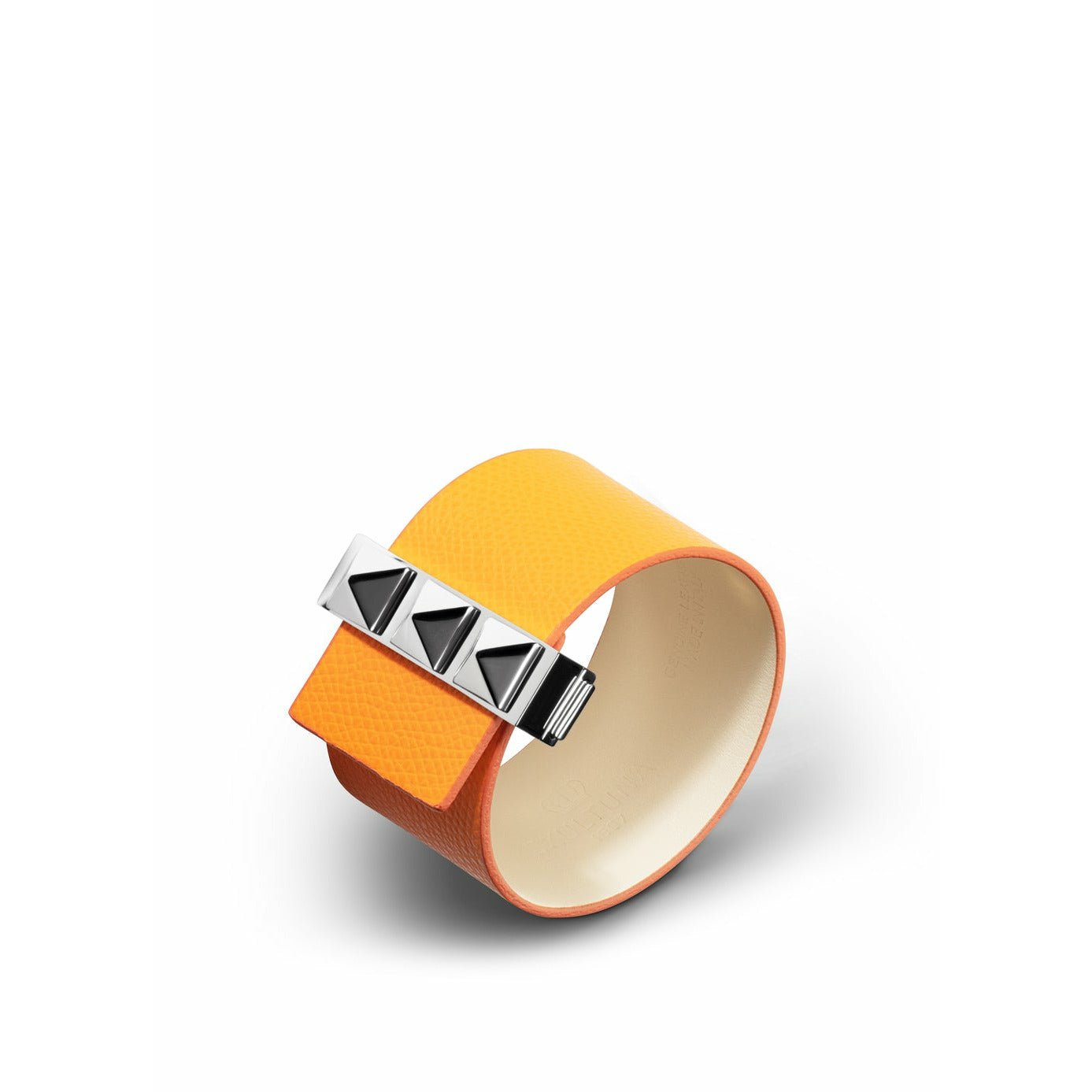 [product_category]-Skultuna Clasp Rivets Thin Bracelet Polished Steel 38 Mm L 17 & 18 Cm, Orange-Skultuna-7340037819064-SR1604-O-SKU-1